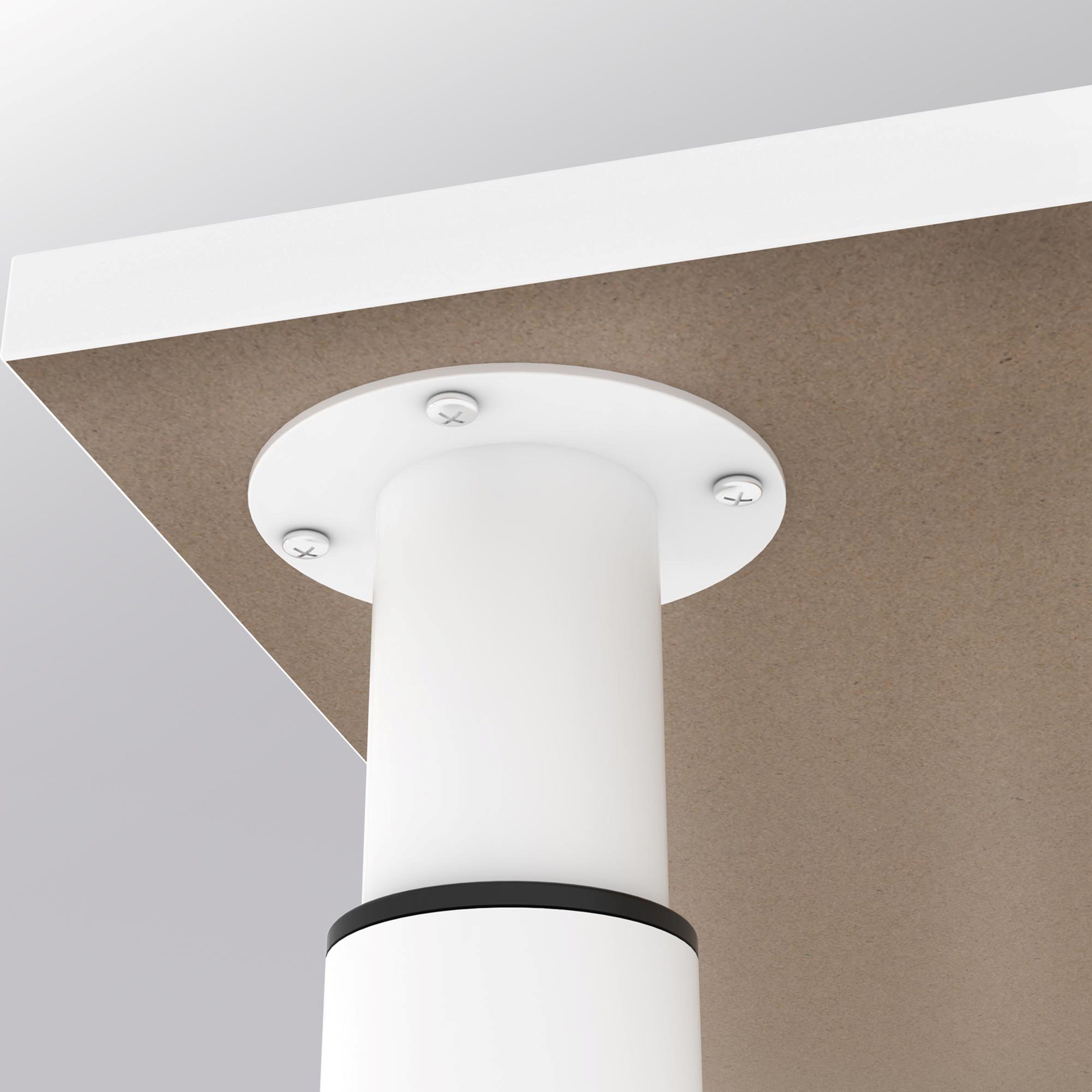 PATA MUEBLE METAL EXTENSIBLE REDONDA  710-1100MM BLANCA. 1UD - 5