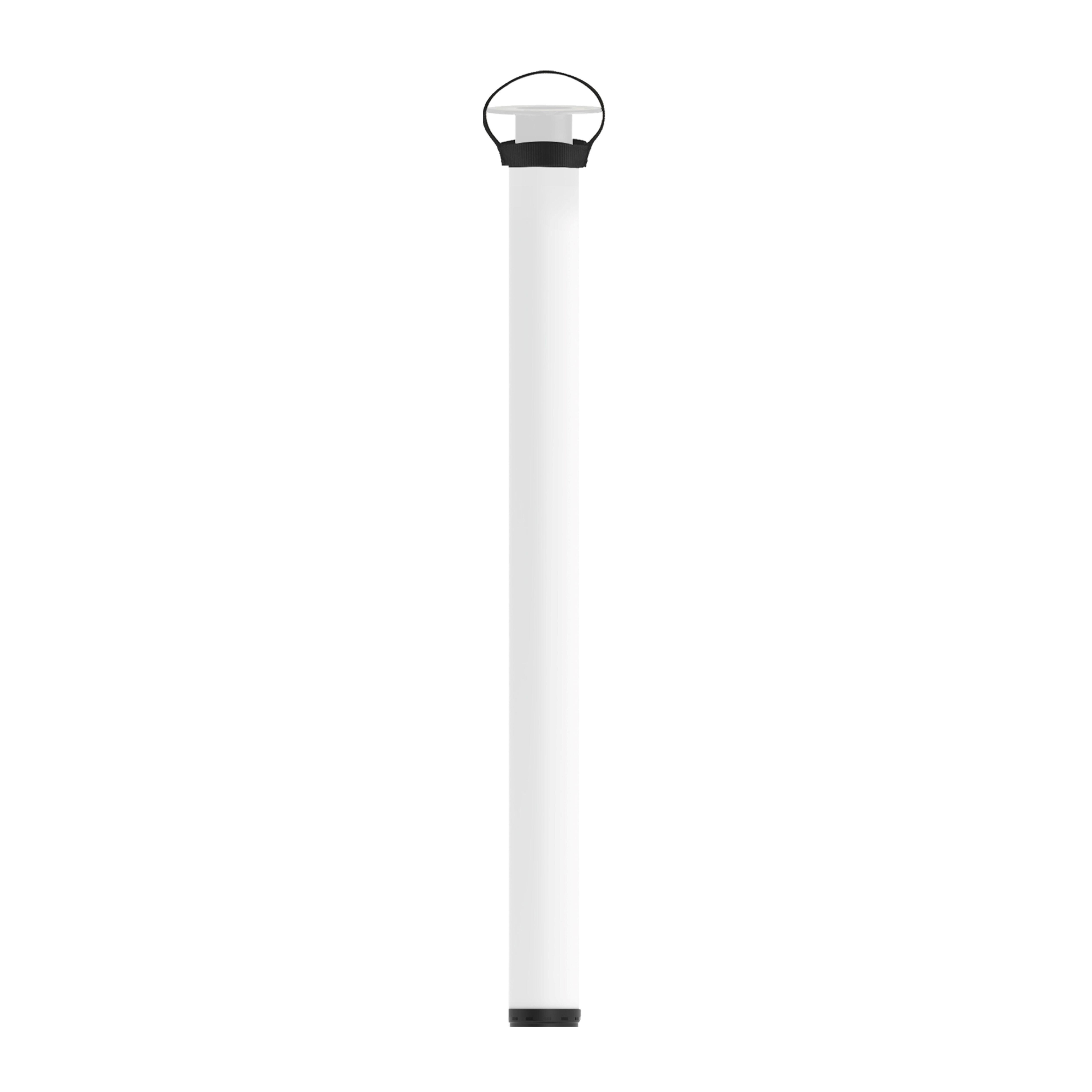 PATA MUEBLE METAL EXTENSIBLE REDONDA  710-1100MM BLANCA. 1UD - 2