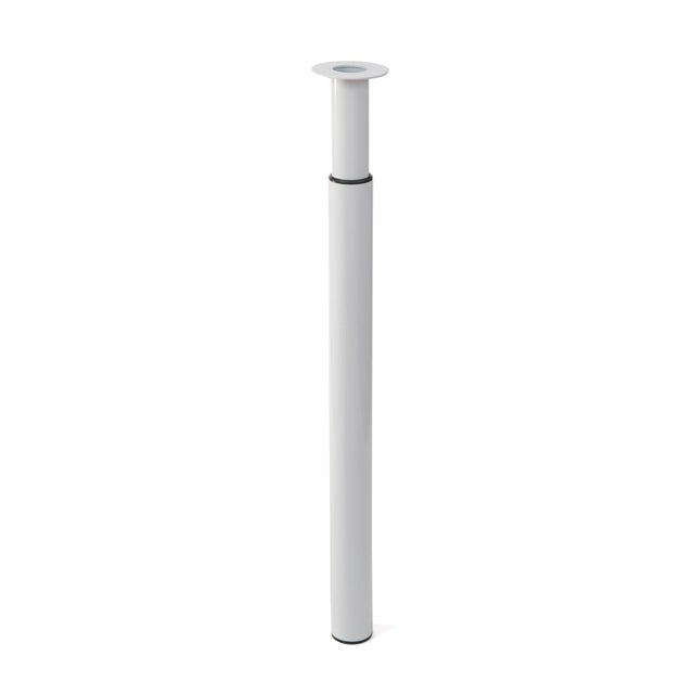 PATA MUEBLE METAL EXTENSIBLE REDONDA  710-1100MM BLANCA. 1UD