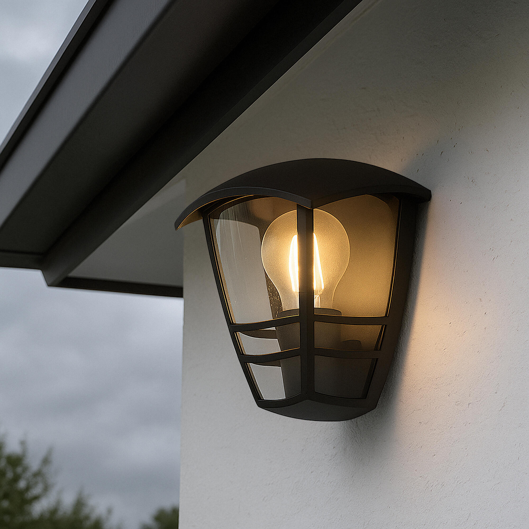 Philips Aplique De Pared Exterior Creek De Aluminio Compatible Con Casquillo E27 Ip44 Negro Aluminio, Leroy Merlin