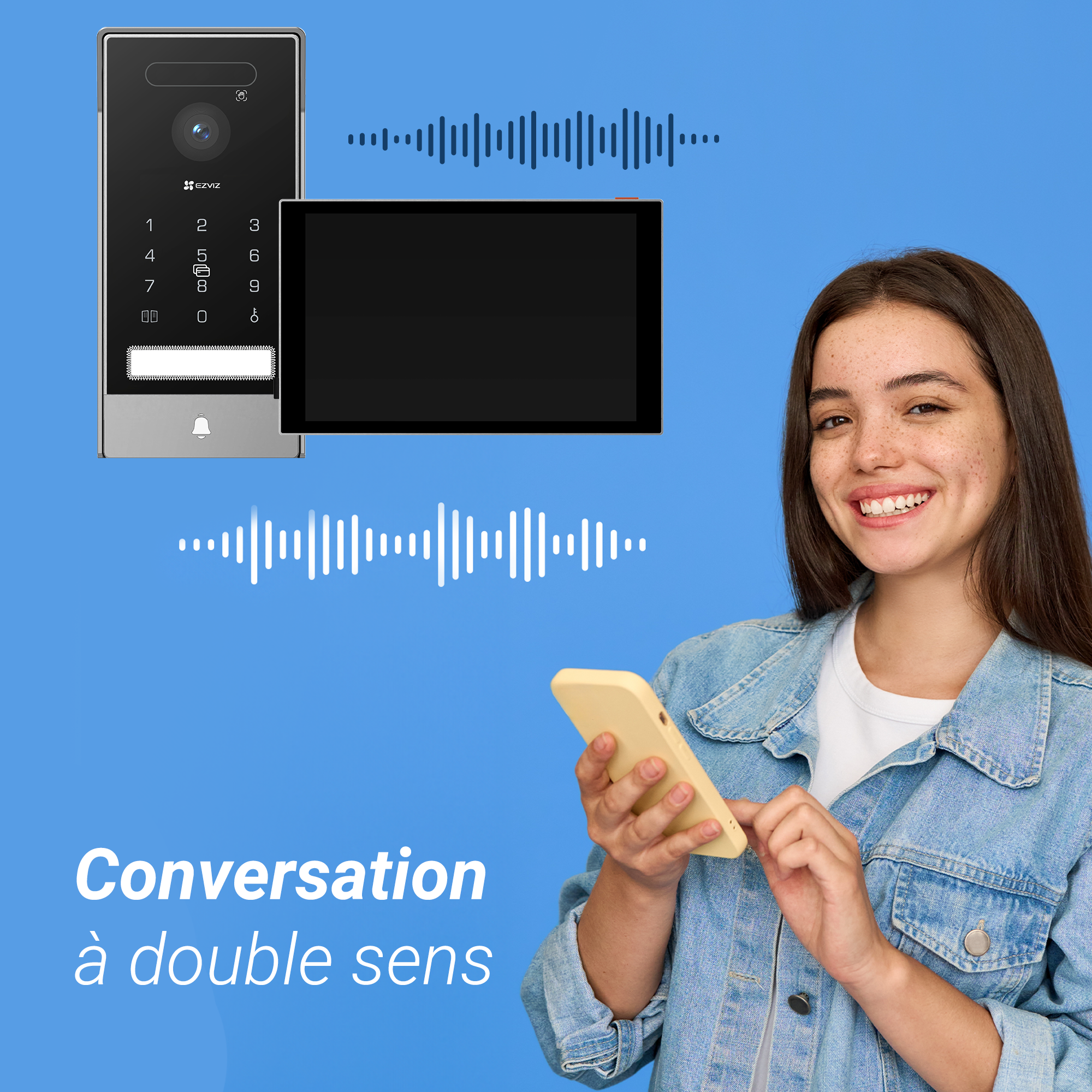 Visiophone filaire connecté Hp7 pro 4K, EZVIZ - 6