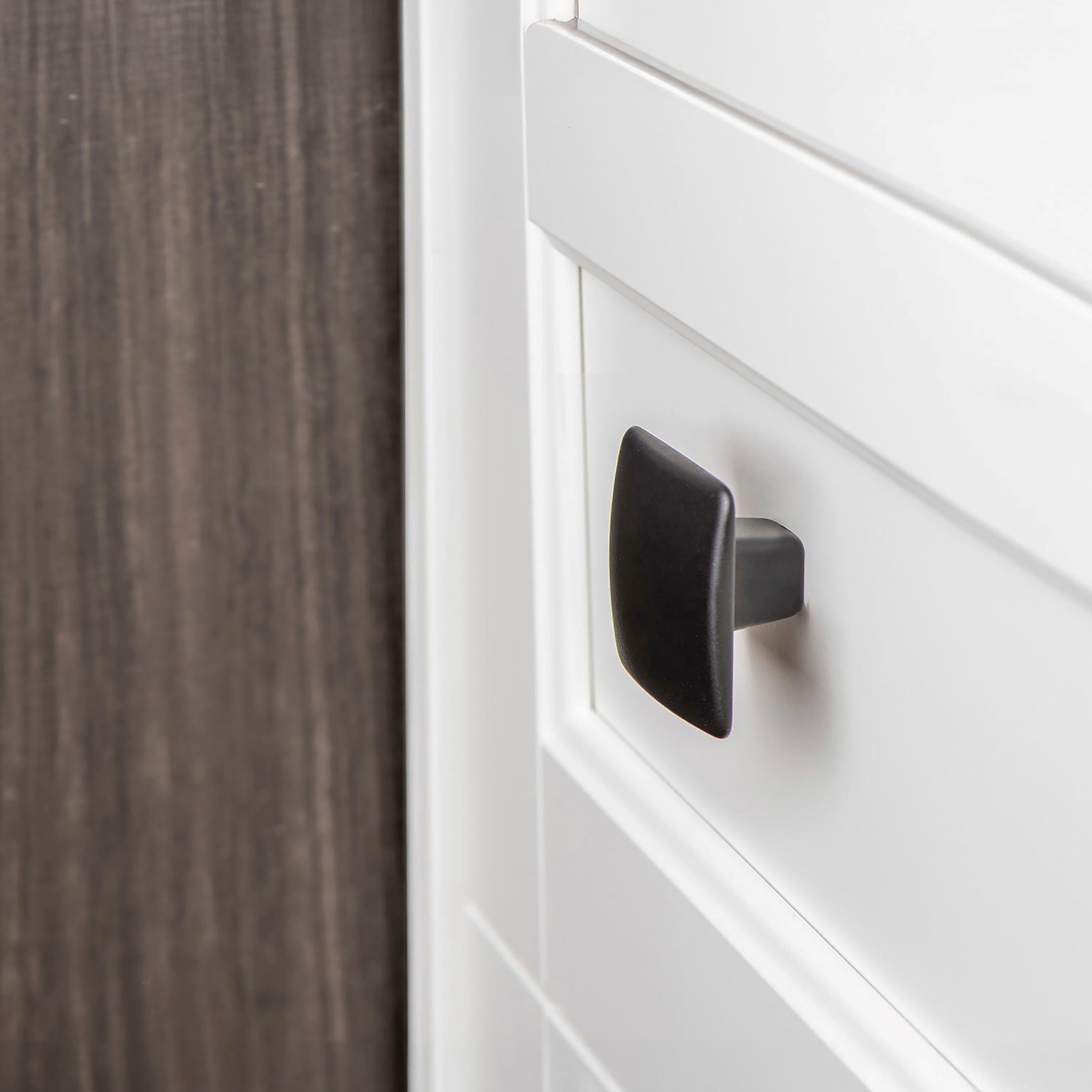 POMO MUEBLE METALICO NEGRO MATE CUADRADO MOD 782 37X37MM - 3