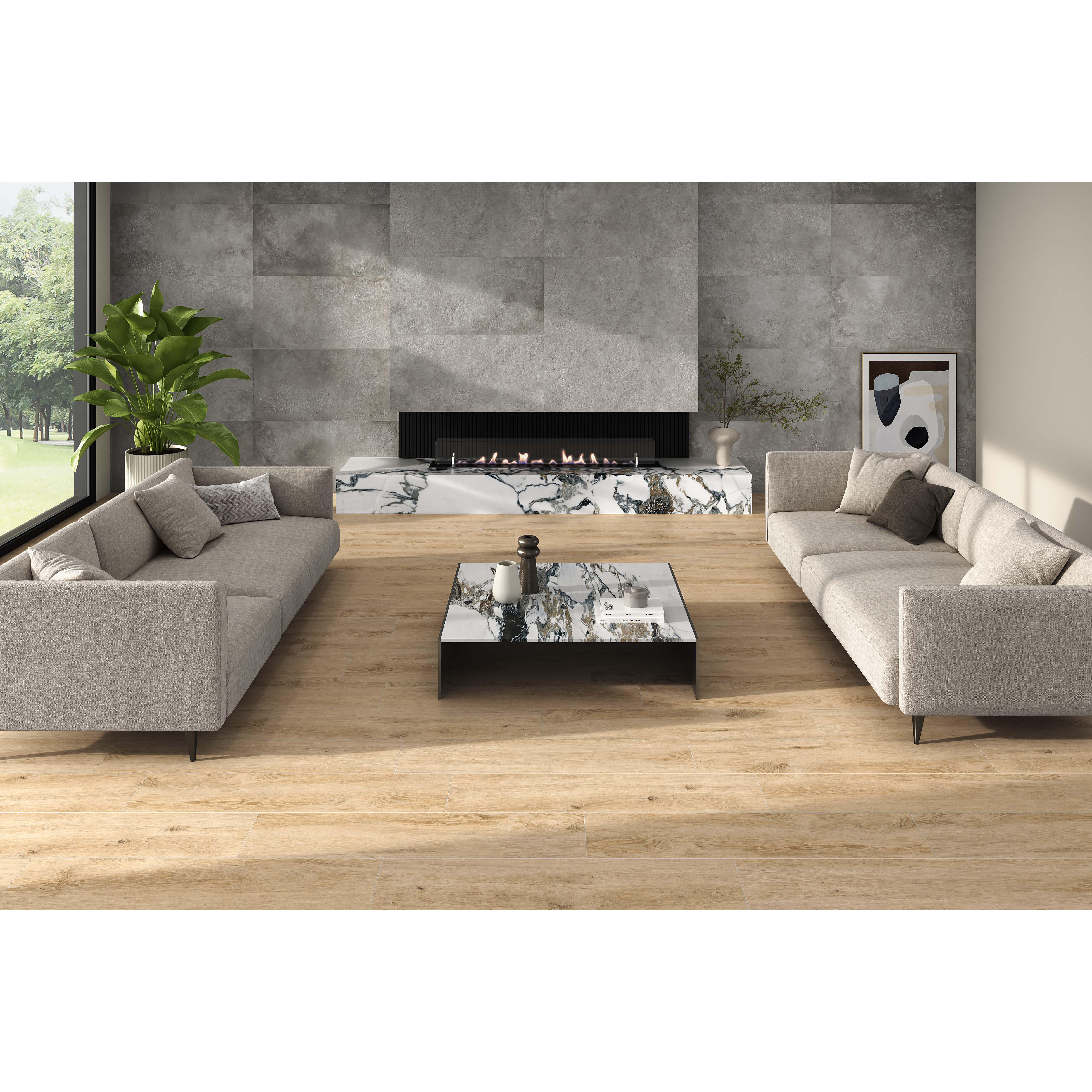 SUELO PORCELÁNICO 23X120CM RELLO ROBLE - 2