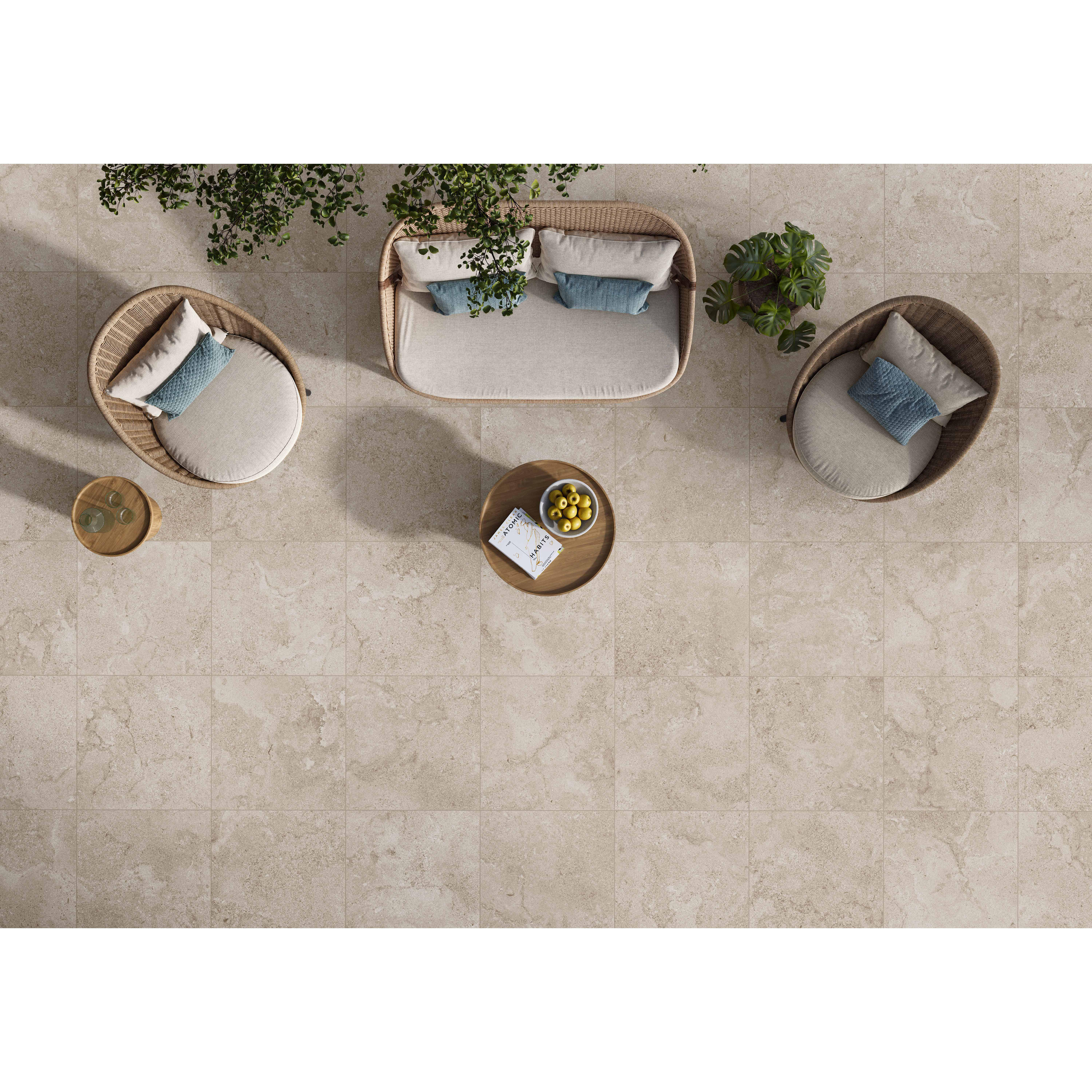 BALDOSA EXTERIOR PORCELÁNICO 60X60CM CROMA GREIGE - 2