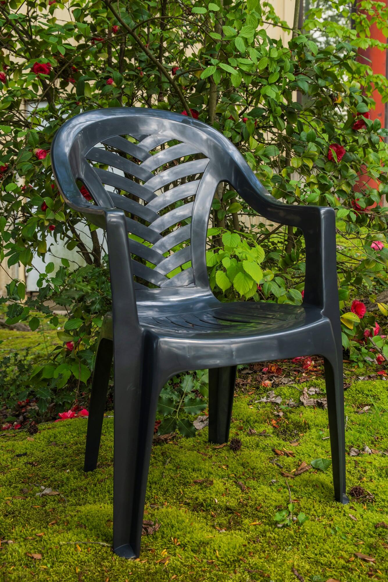 Silla de jardín de polipropileno reciclado Palma beige - 4
