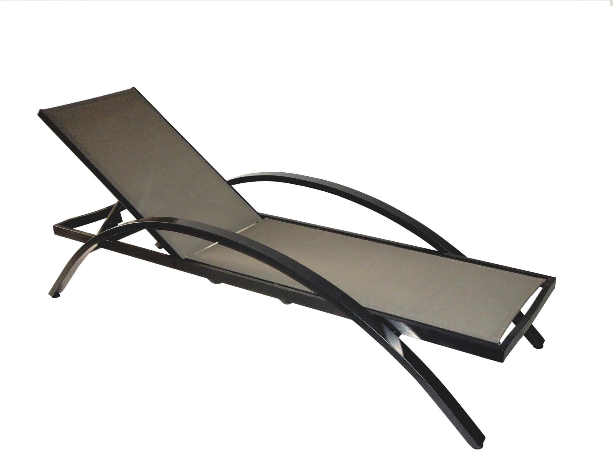 Tumbona de jardín comfort de aluminio gris 65x86x193 cm