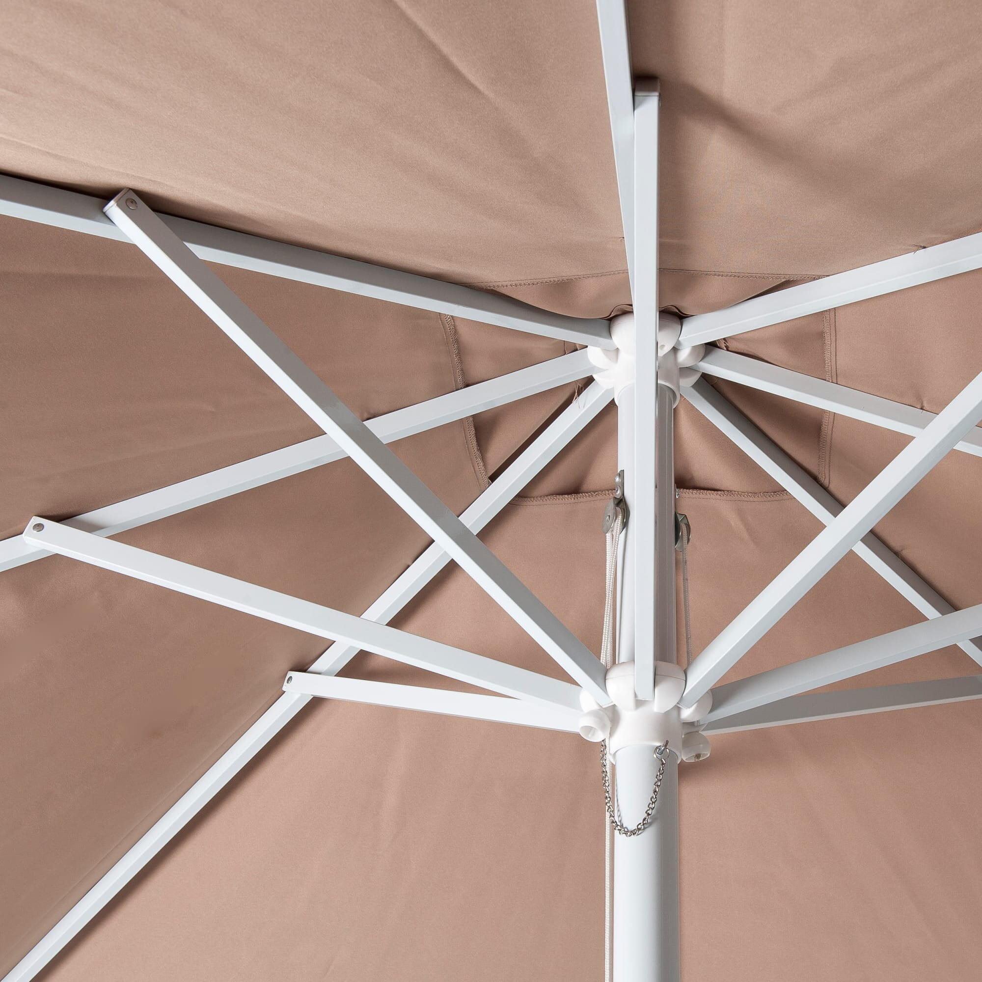 Parasol de mástil central cuadrado de aluminio RESOL A3 beige 200 cm - 9