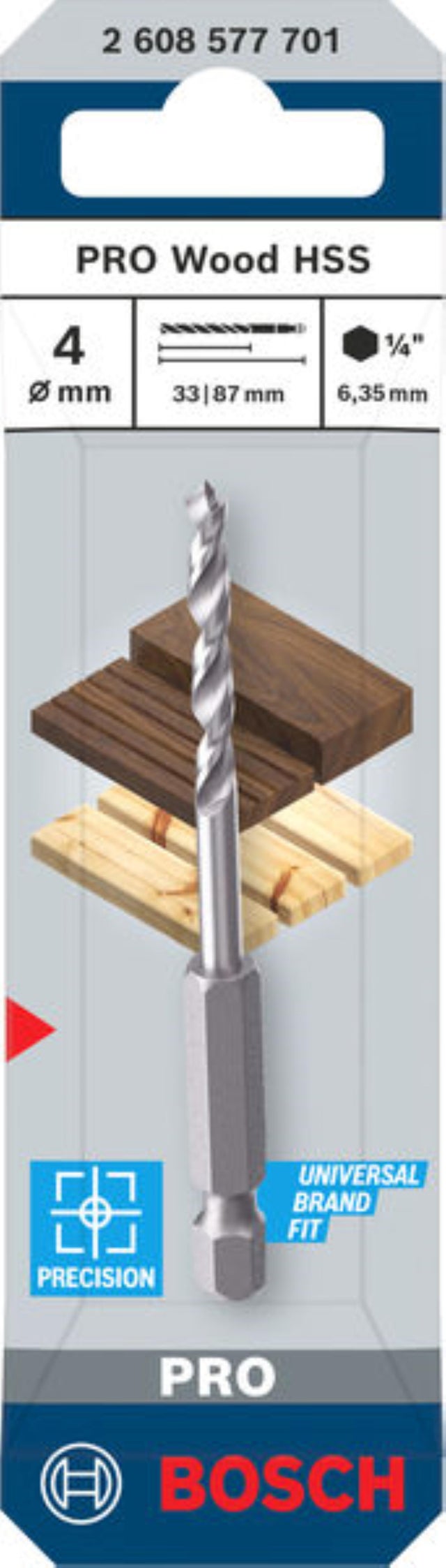 Mèche à bois Diam.4 mm L.88 mm - BOSCH
