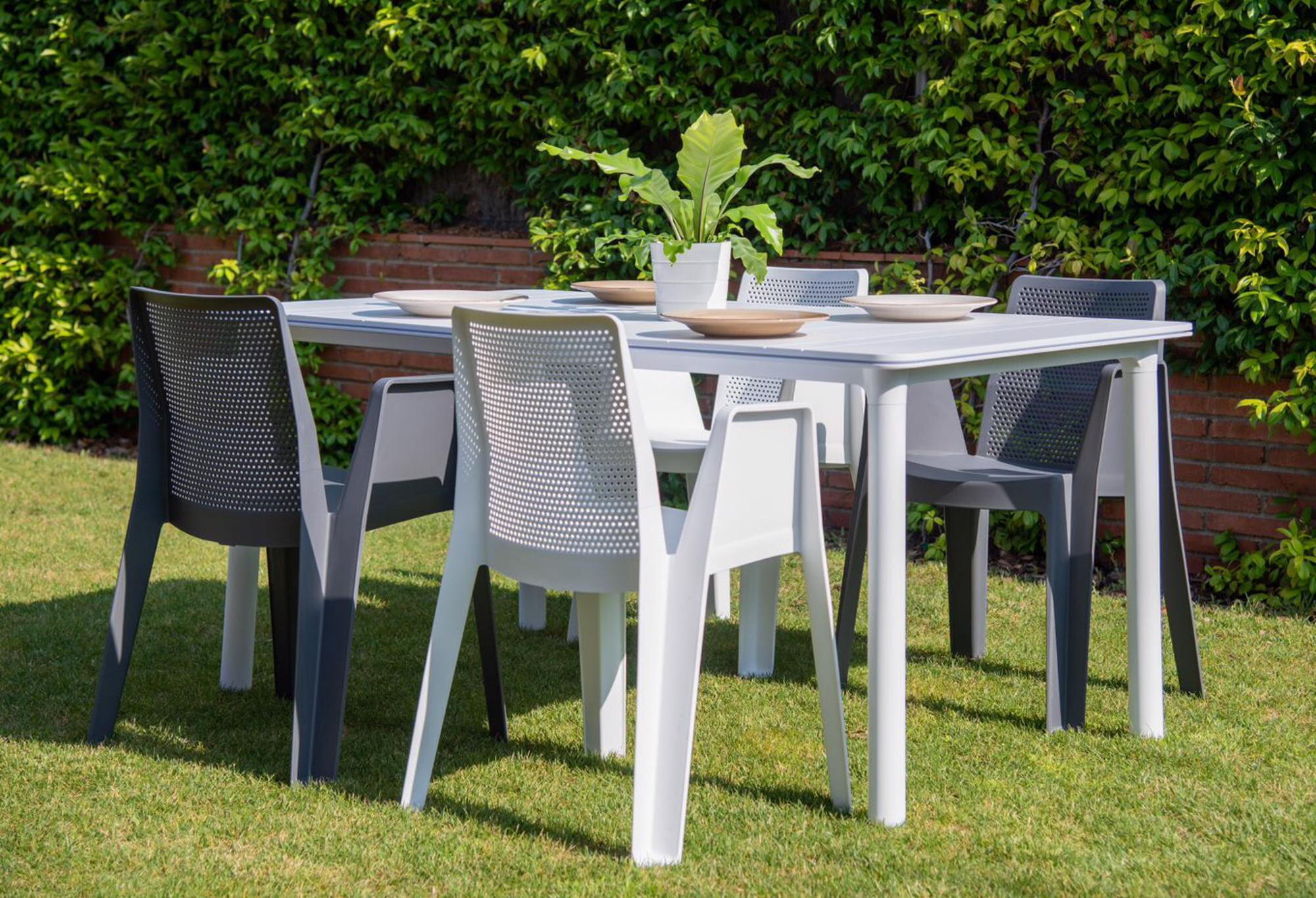 Mesa de resina NOA 160X90 CHOCOLATE/BRANCO - 8