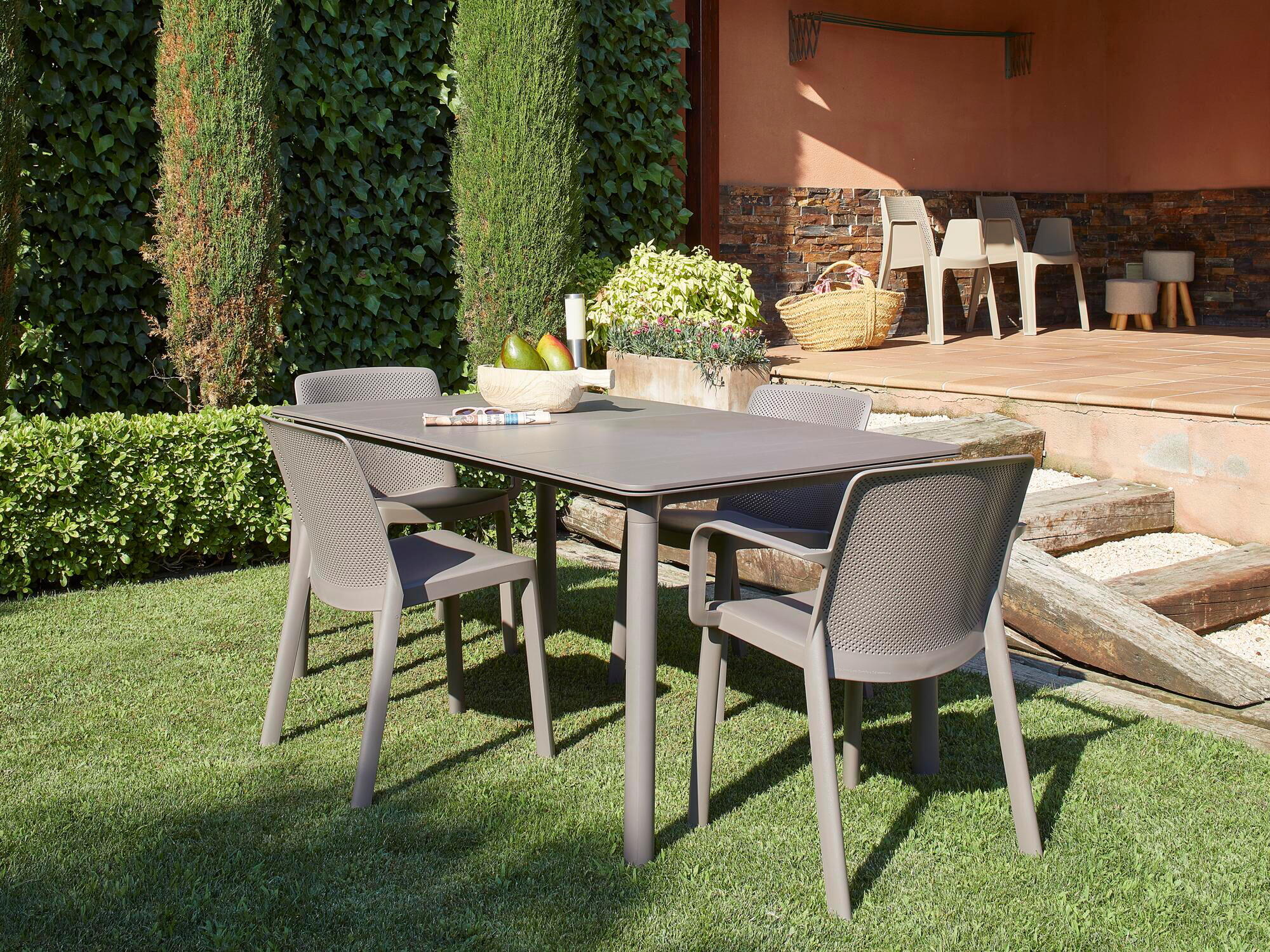 Silla de resina con brazos resol fresh color blanca - 6