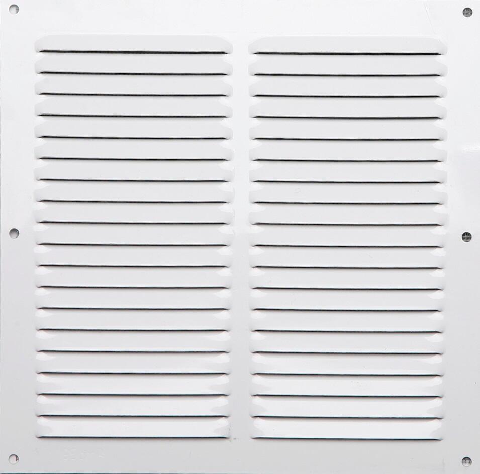 Grelha ventilação 20x20cm s/b com mosqueteira lacado branco - 2