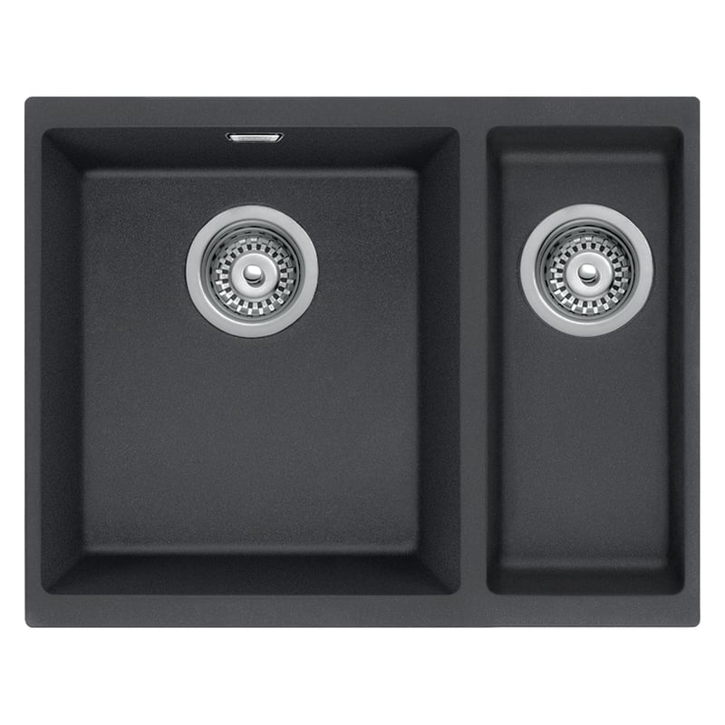 Zlewozmywak konglomeratowy Tectonite półtorakomorowy bez ociekacza prostokątny podwieszany onyx SID 160-34-16