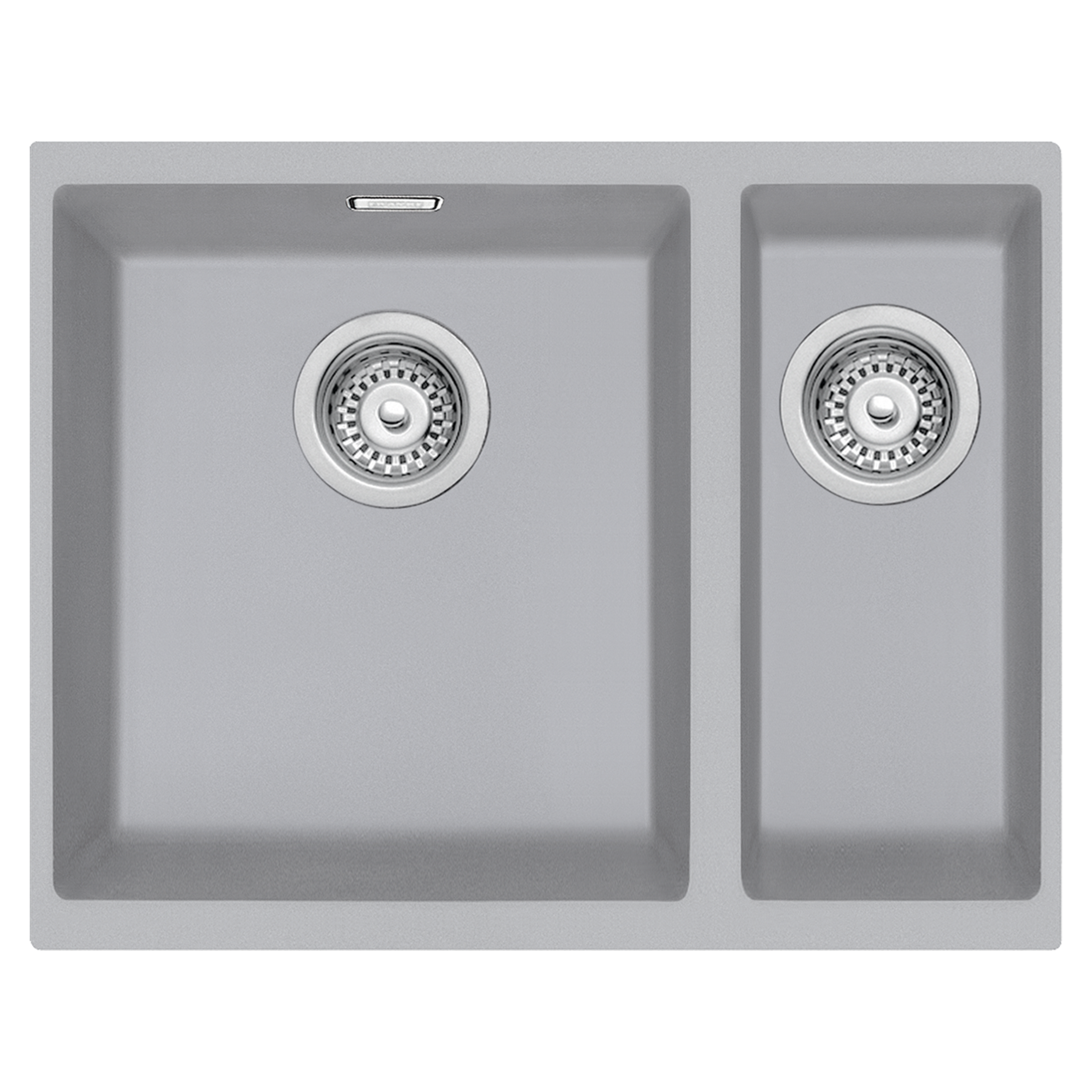 Zlewozmywak konglomeratowy Tectonite półtorakomorowy bez ociekacza prostokątny podwieszany szary SID 160-34-16