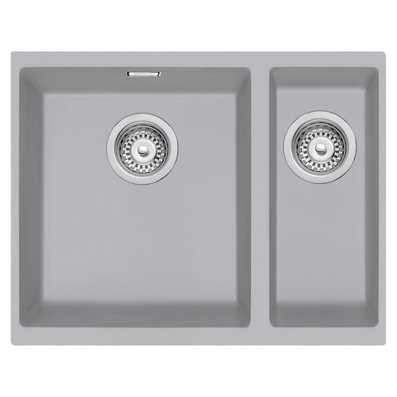 Zlewozmywak konglomeratowy Tectonite półtorakomorowy bez ociekacza prostokątny podwieszany szary SID 160-34-16