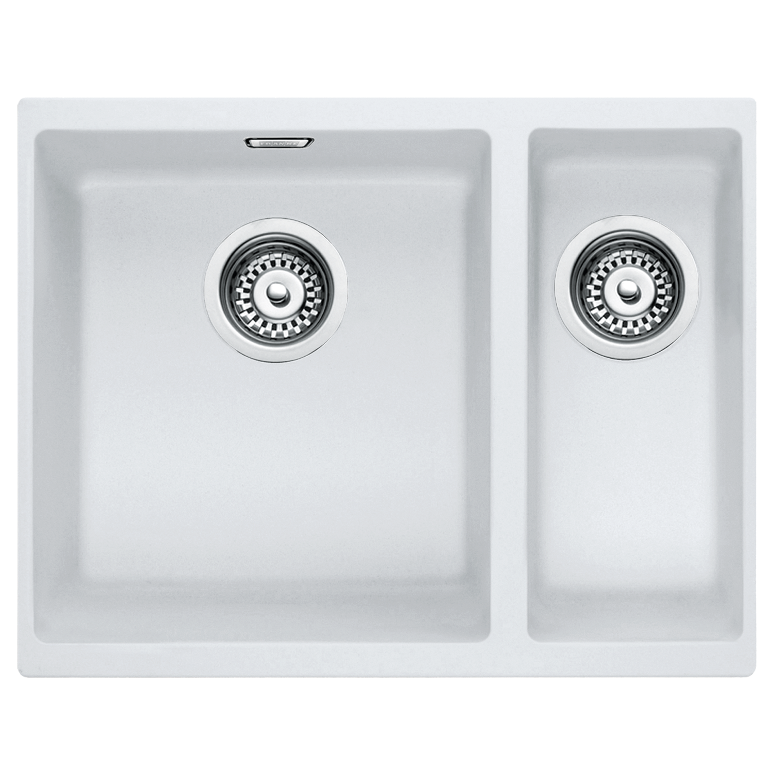 Zlewozmywak konglomeratowy Tectonite półtorakomorowy bez ociekacza prostokątny podwieszany biały SID 160-34-16