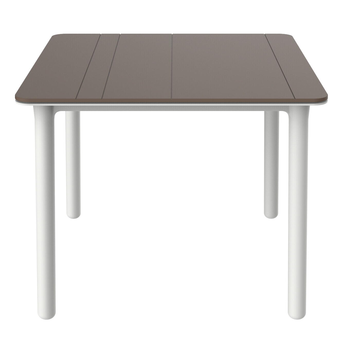 Mesa de jardín de comedor de polipropileno Noa blanco de 90x74x90 cm - 3