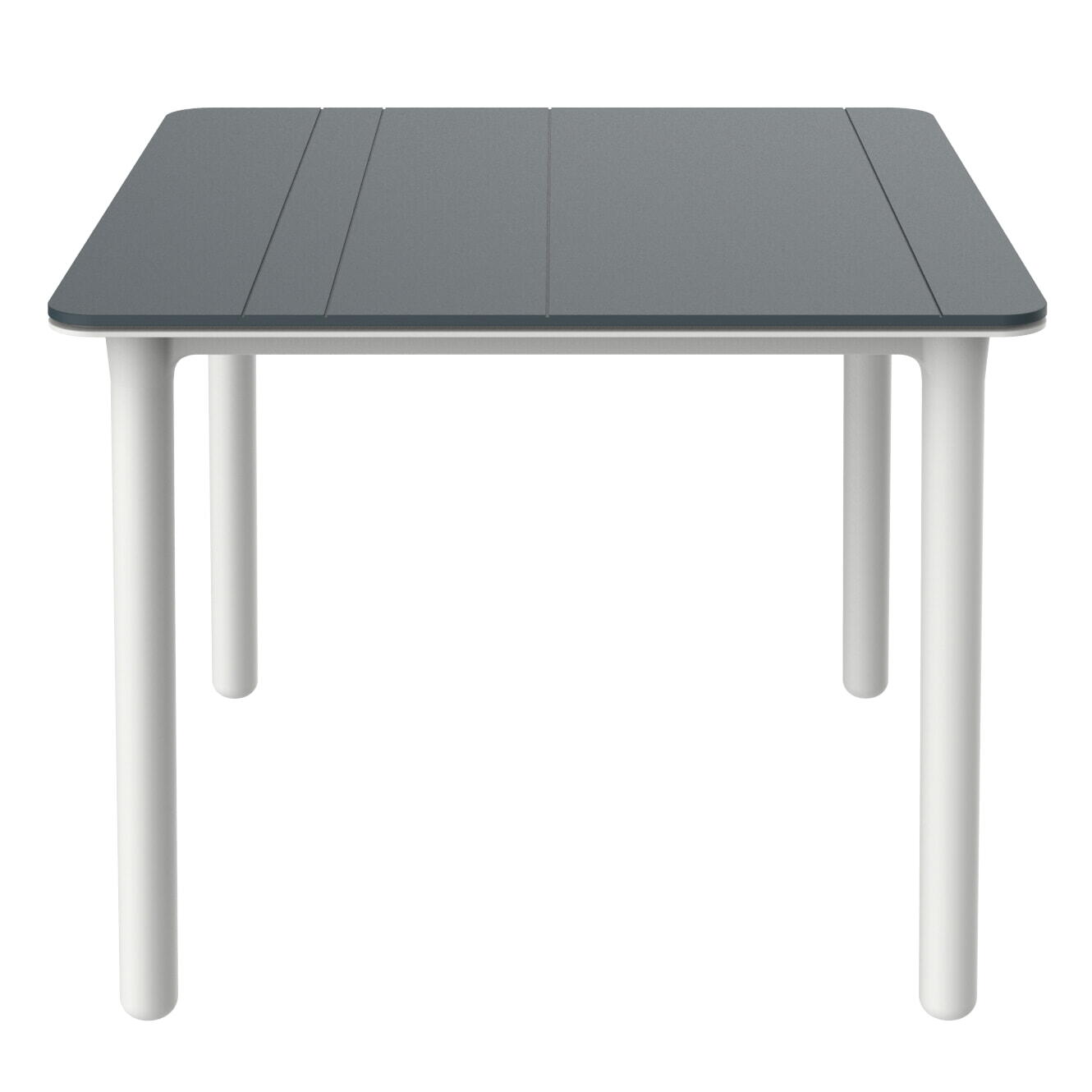 Mesa de jardín de comedor de polipropileno Noa blanco de 90x74x90 cm - 3