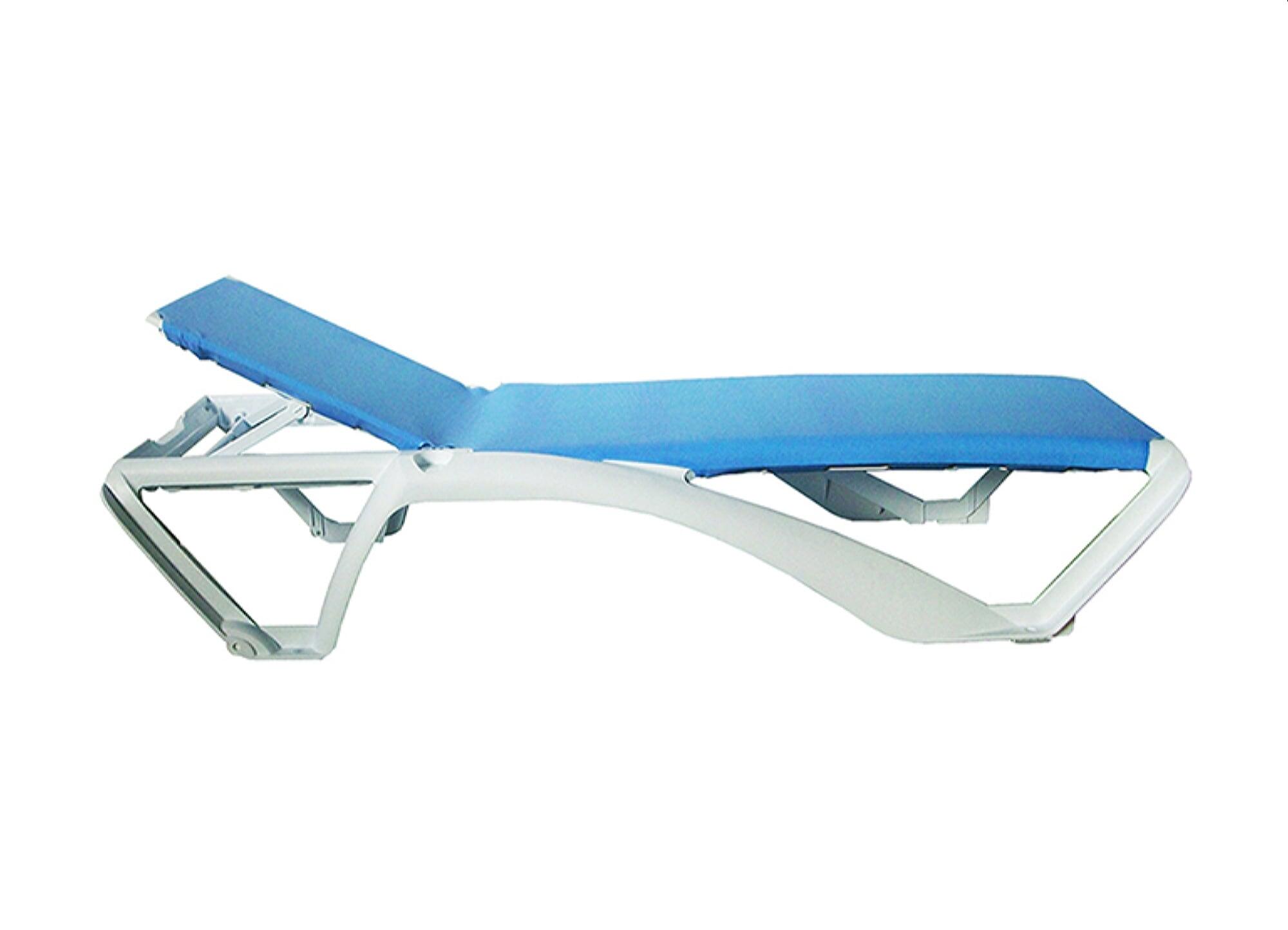 Tumbona de jardín Acqua de resina inyectada blanco, azul 73x35x190 cm - 3