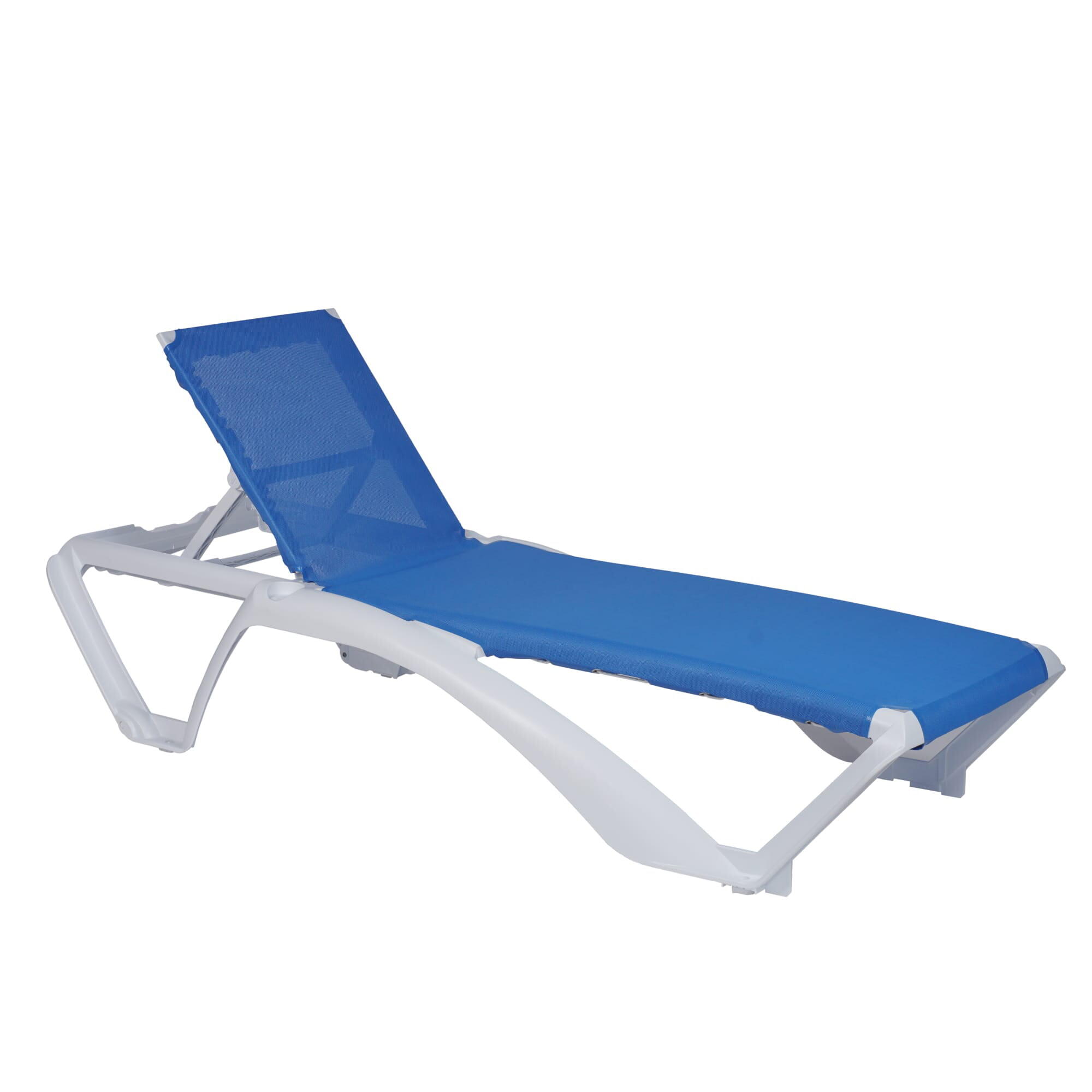 Tumbona de jardín Acqua de resina inyectada blanco, azul 73x35x190 cm - 2