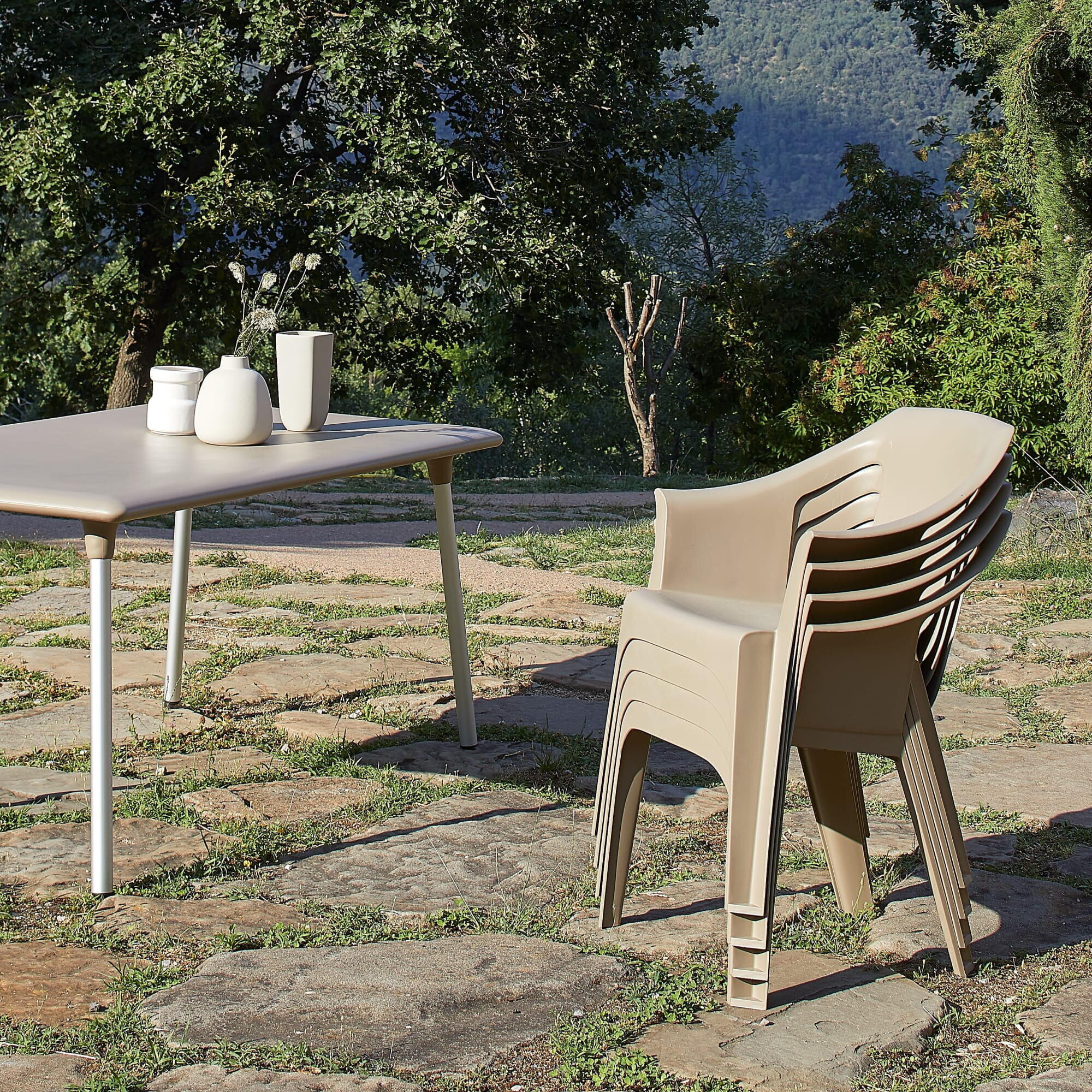 Silla de jardín de polipropileno Cool blanco - 7