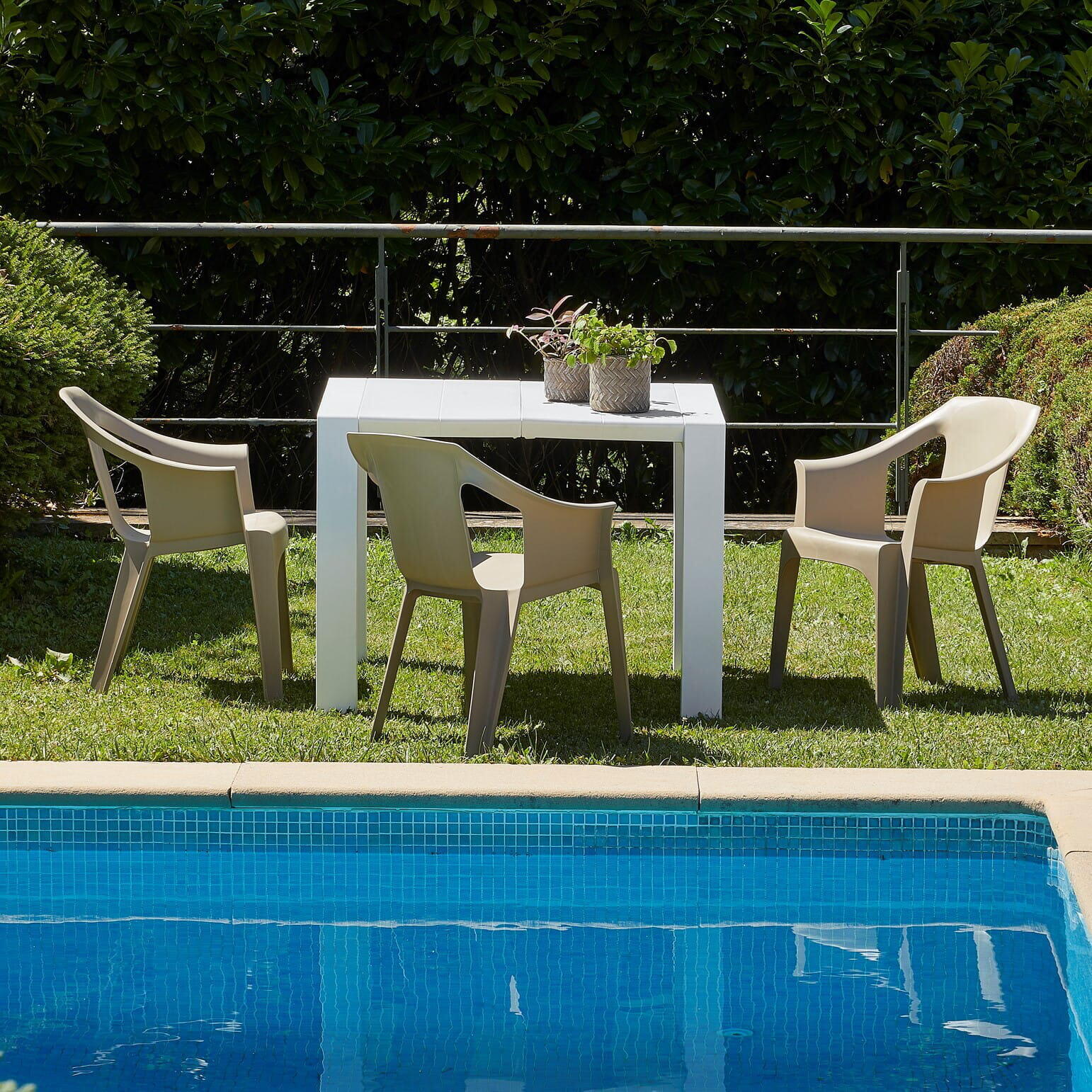 Silla de jardín de polipropileno Cool blanco - 6
