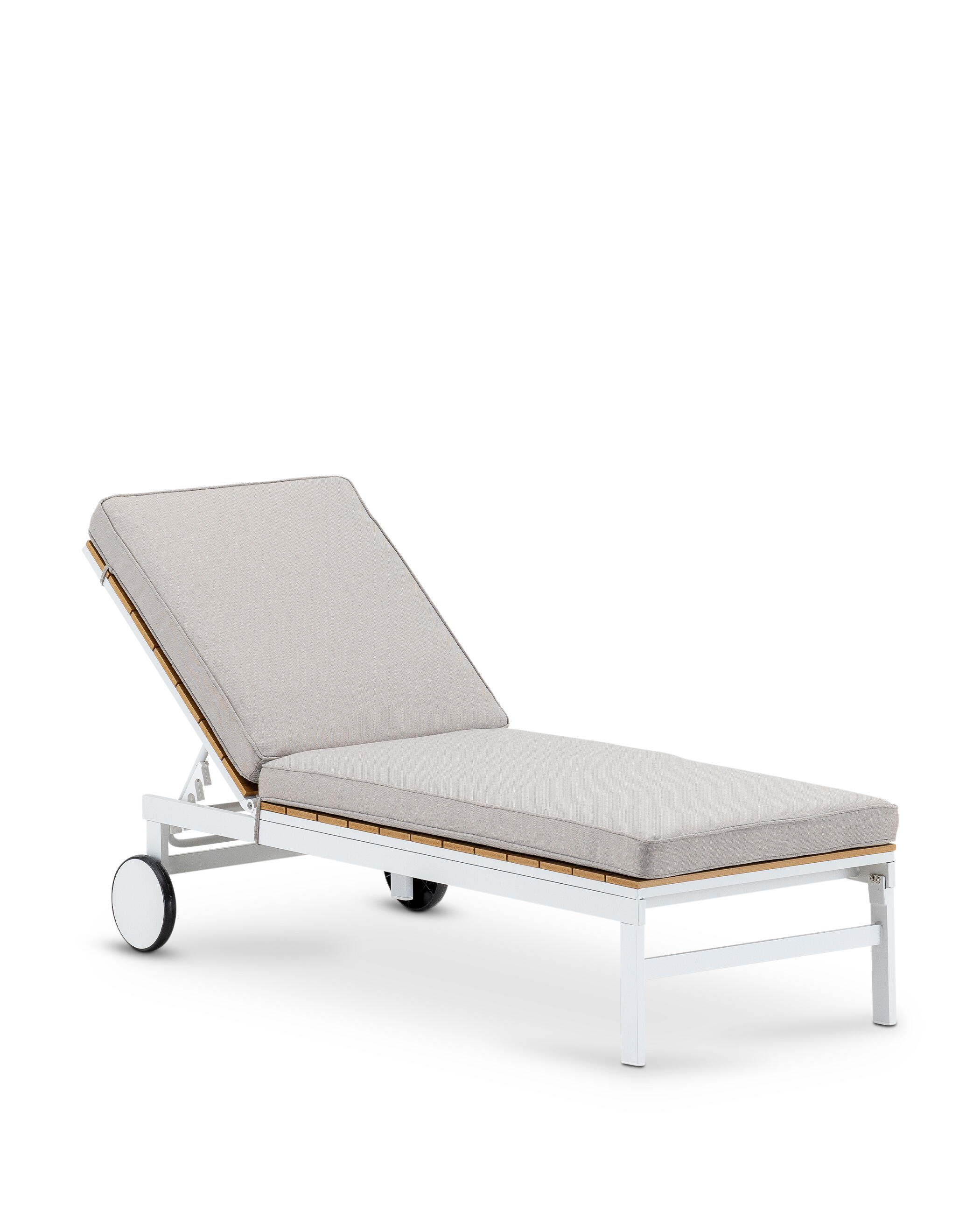 Cama de exterior osaka de aluminio blanco 180xx200 cm