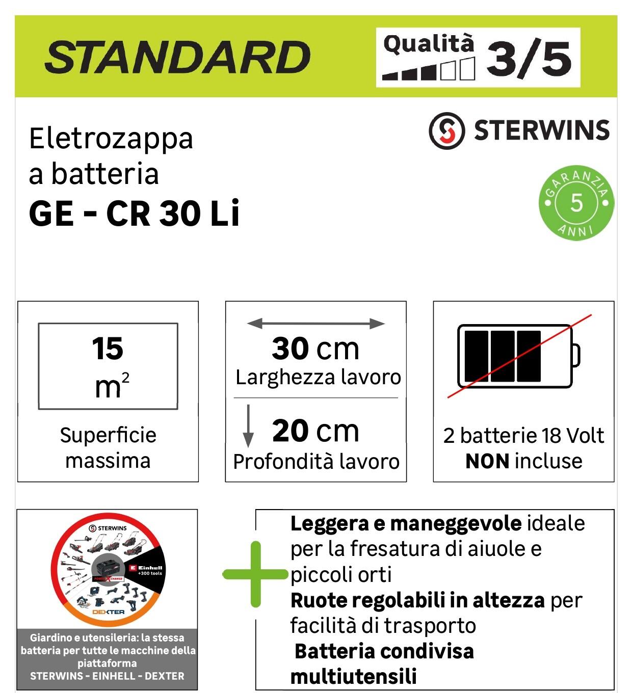 Elettrozappa Einhell a batteria GE-CR 30 Li - 2
