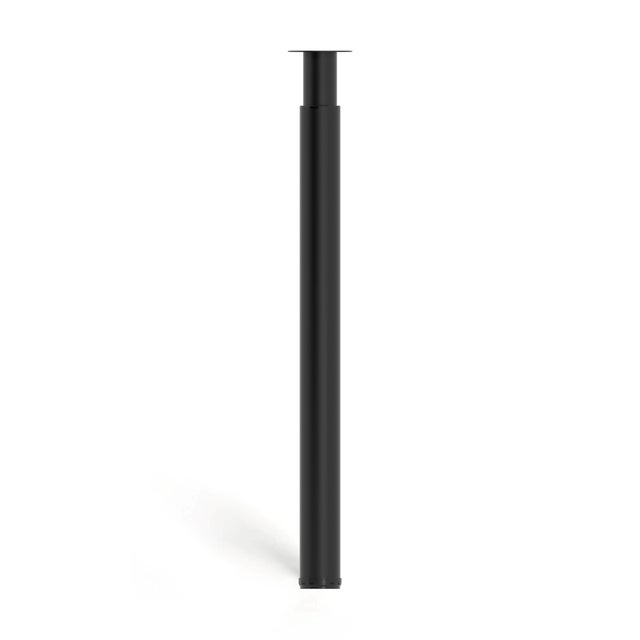 PATA MUEBLE METAL EXTENSIBLE REDONDA  710-1100MM NEGRA. 1UD