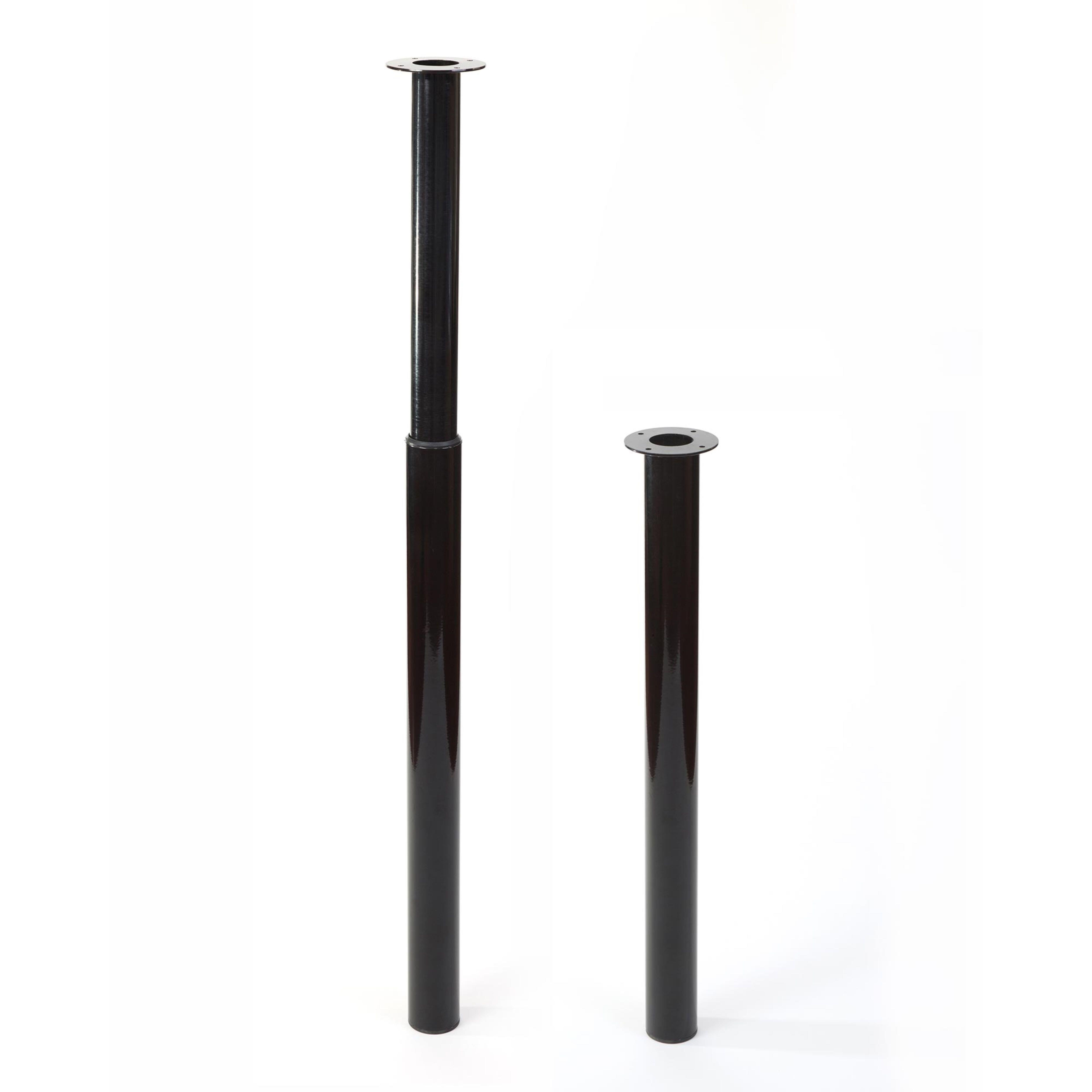 PATA MUEBLE METAL EXTENSIBLE REDONDA  710-1100MM NEGRA. 1UD - 6