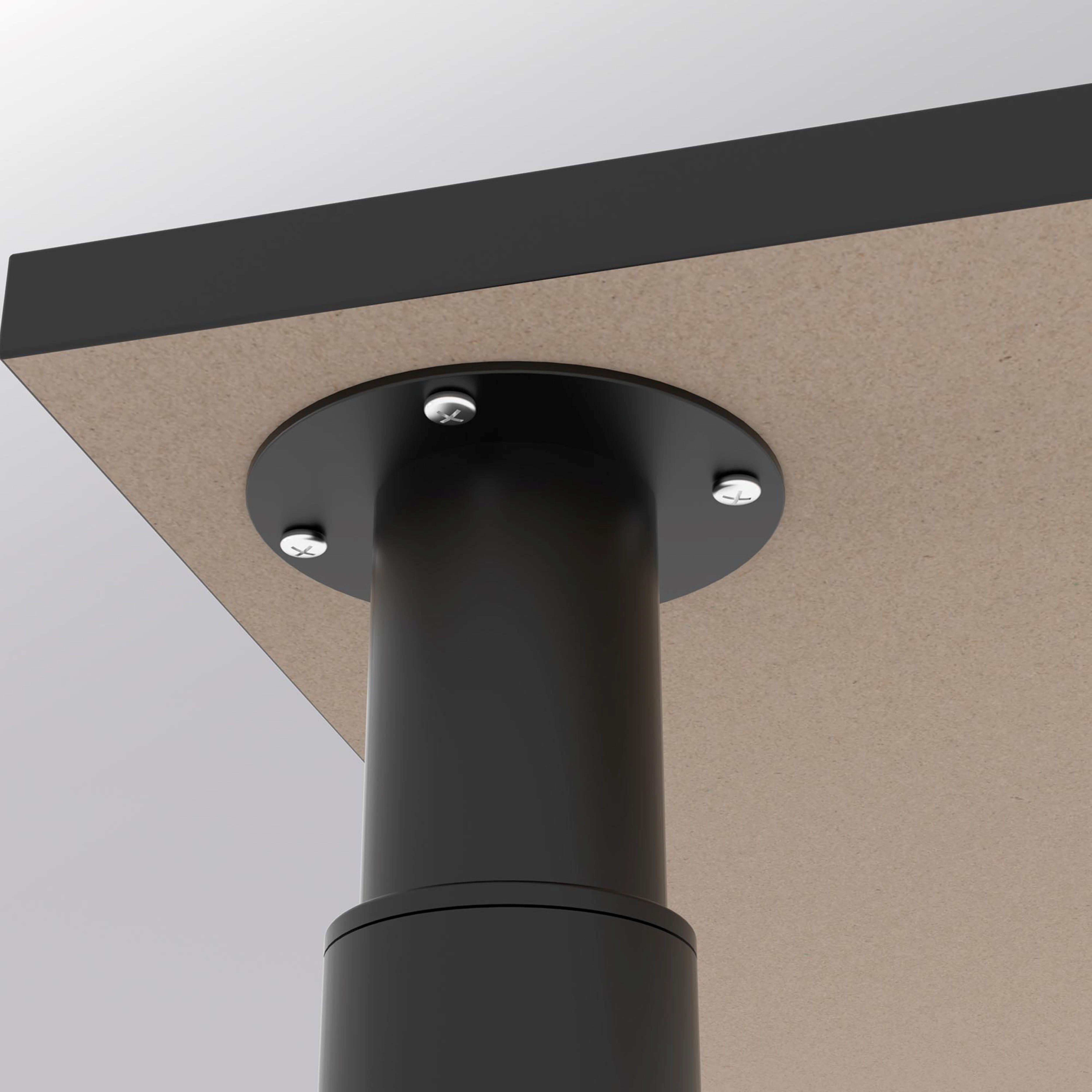 PATA MUEBLE METAL EXTENSIBLE REDONDA  710-1100MM NEGRA. 1UD - 8