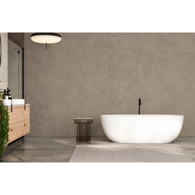 Piastrella da pavimento e rivestimento interno ed esterno in gres porcellanato 120 x 60 cm rettificato tortora opaco GEA R10 traffico intenso (pei 4/5) Sp. 9 mm 1.44 mq
