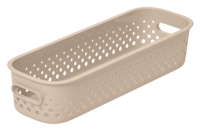Boîte de rangement SMARTSTORE écru, 1.3 L, H.6.5 x l.10 x P.29.5 cm