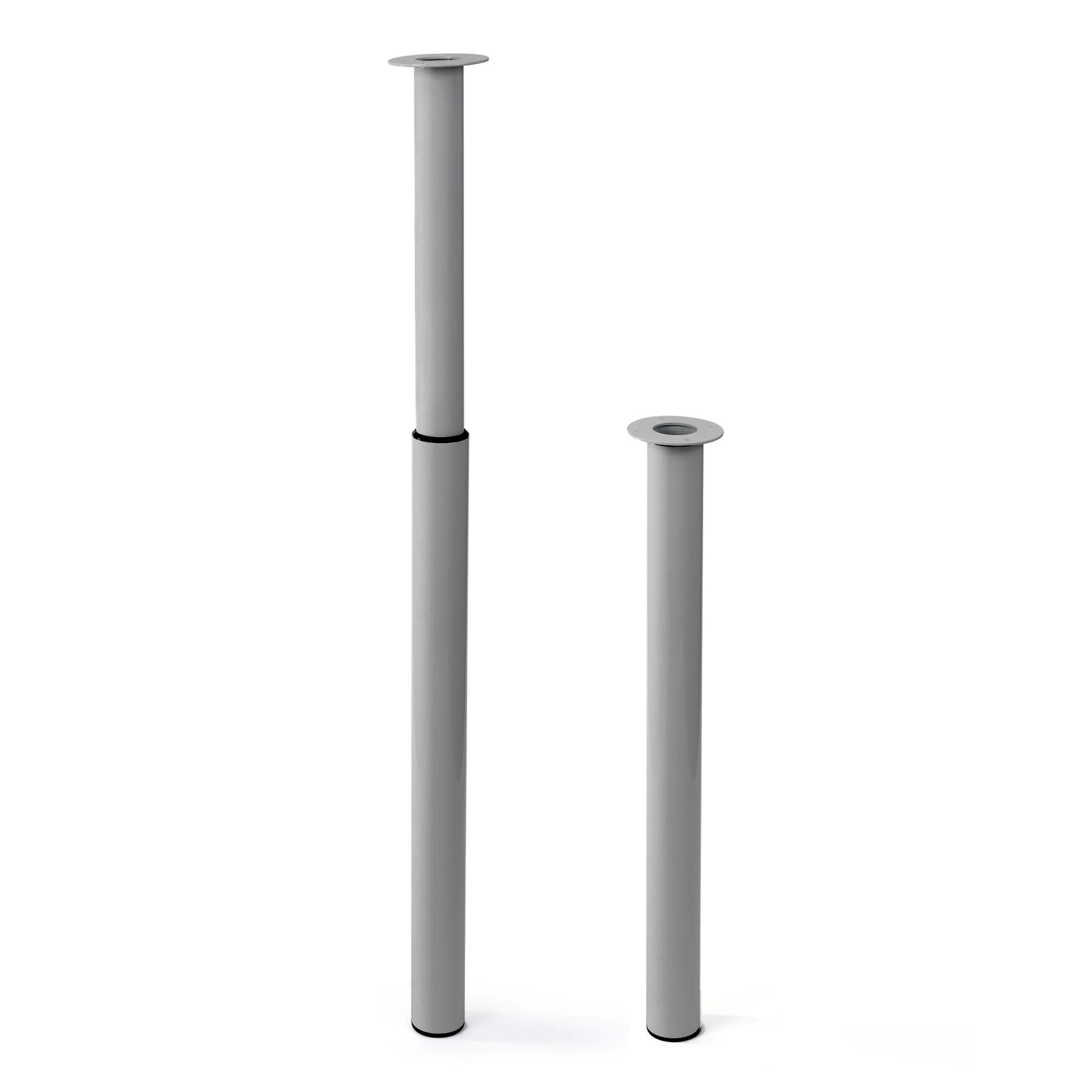 PATA MUEBLE METAL EXTENSIBLE REDONDA  710-1100MM GRIS. 1UD - 6