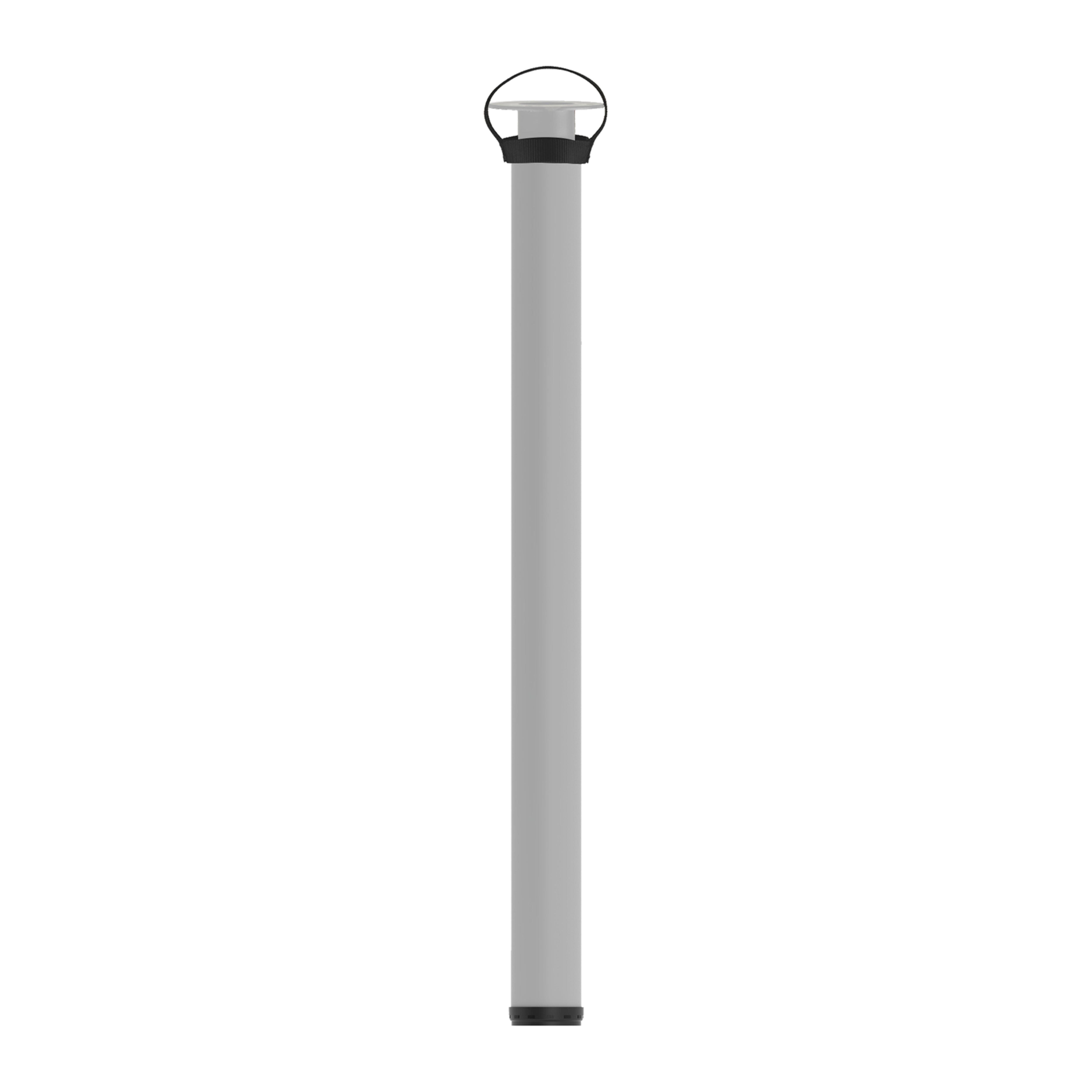 PATA MUEBLE METAL EXTENSIBLE REDONDA  710-1100MM GRIS. 1UD - 2