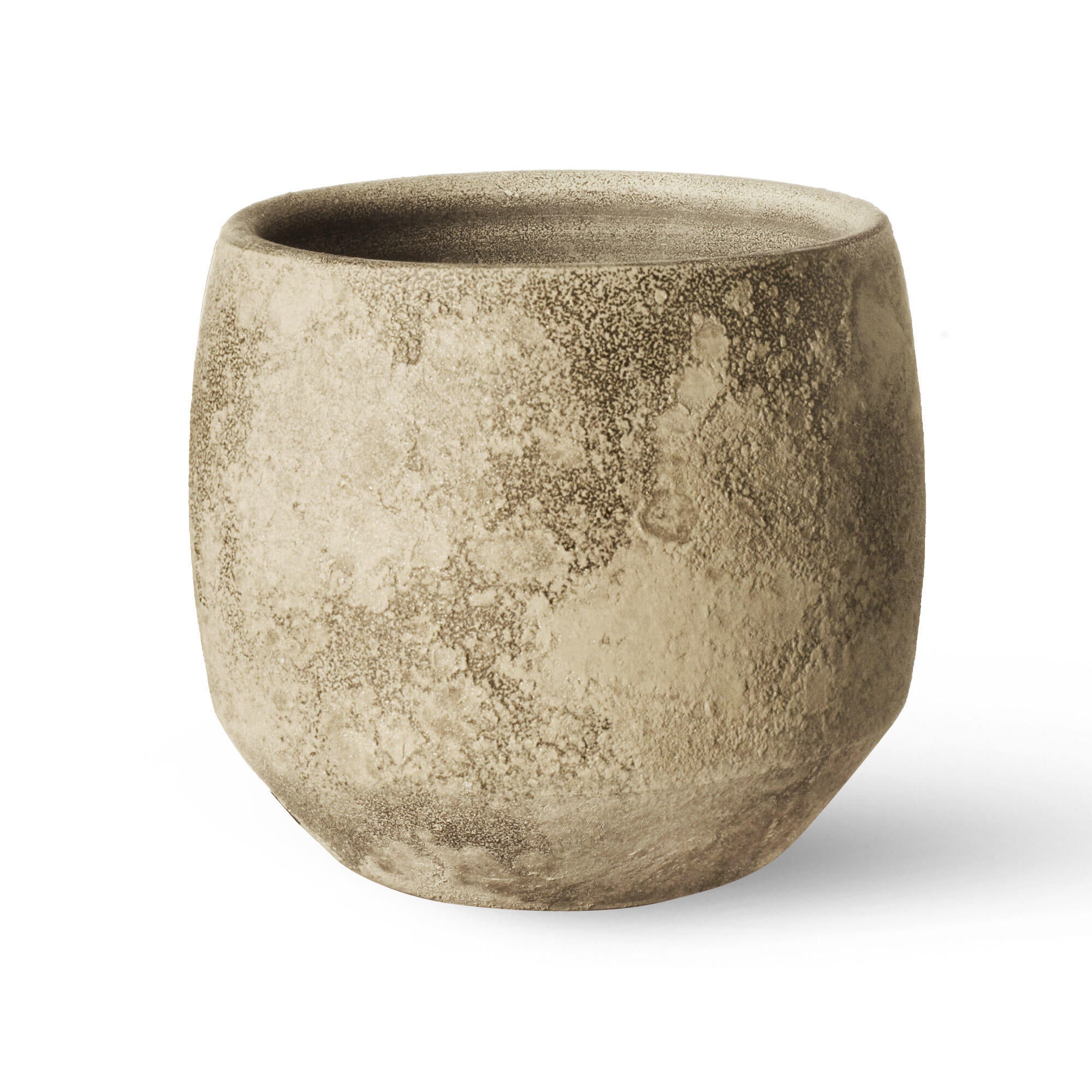 Maceta de cerámica red moon beige, marrón de 14cm