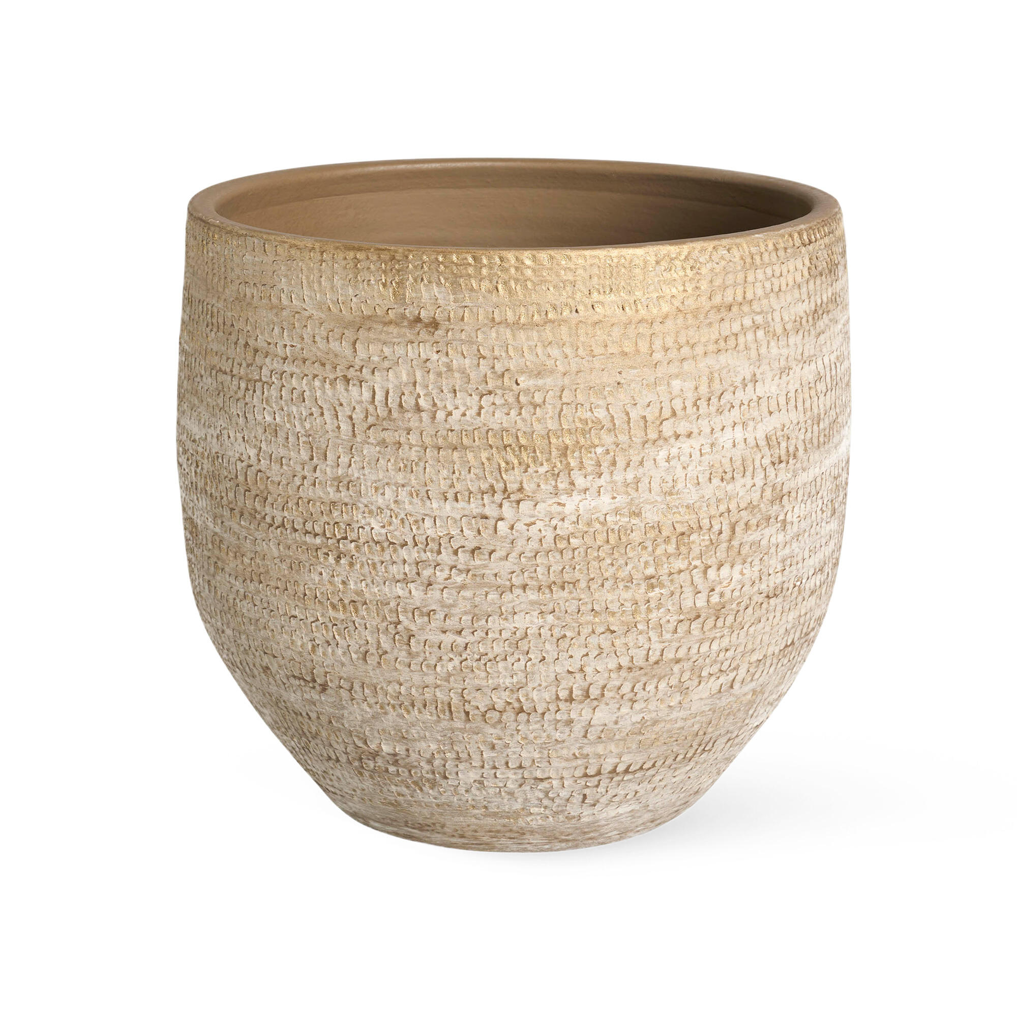 Maceta de cerámica red coral beige de 31cm