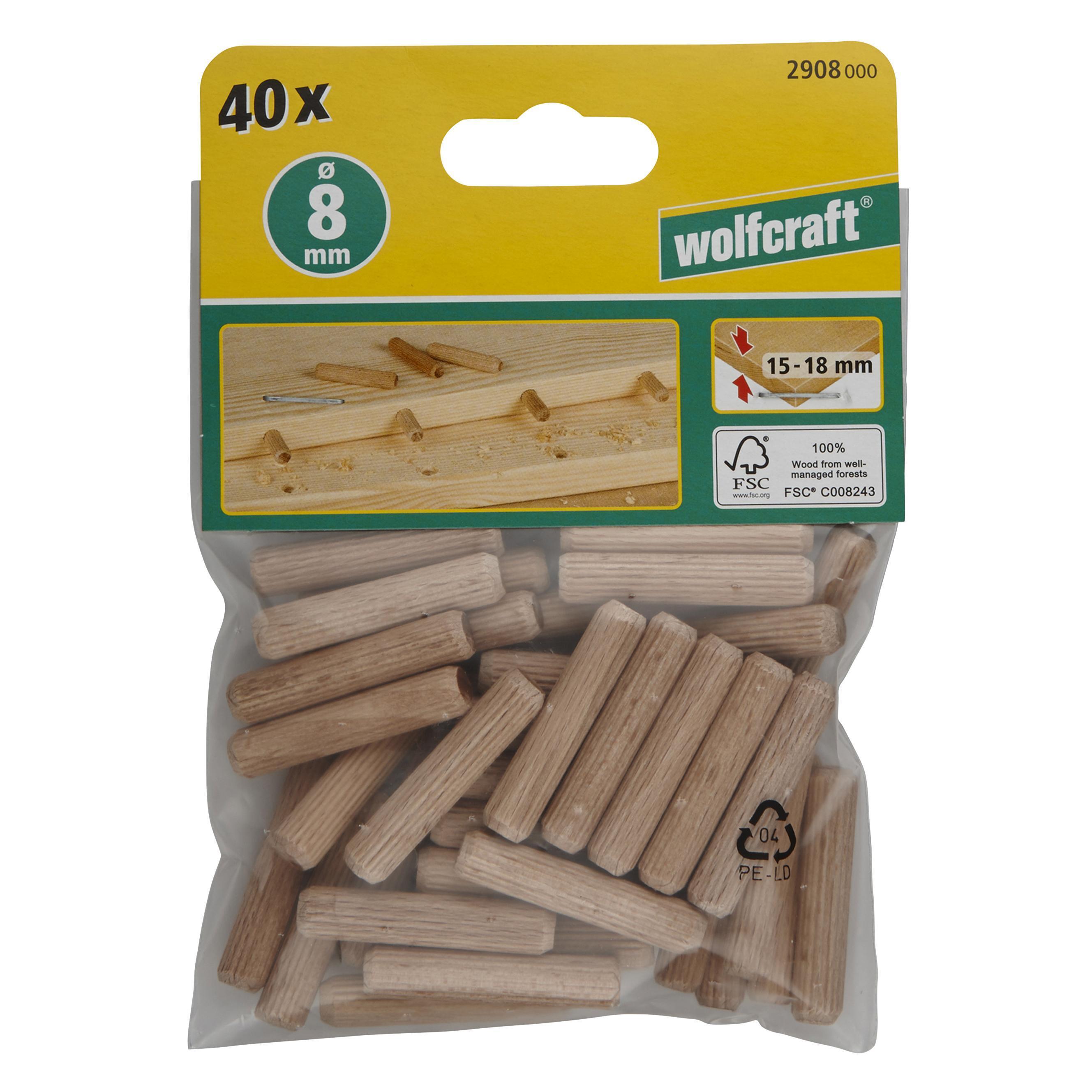 40 Buchas de madeira 8 mm Wolcraft - 4