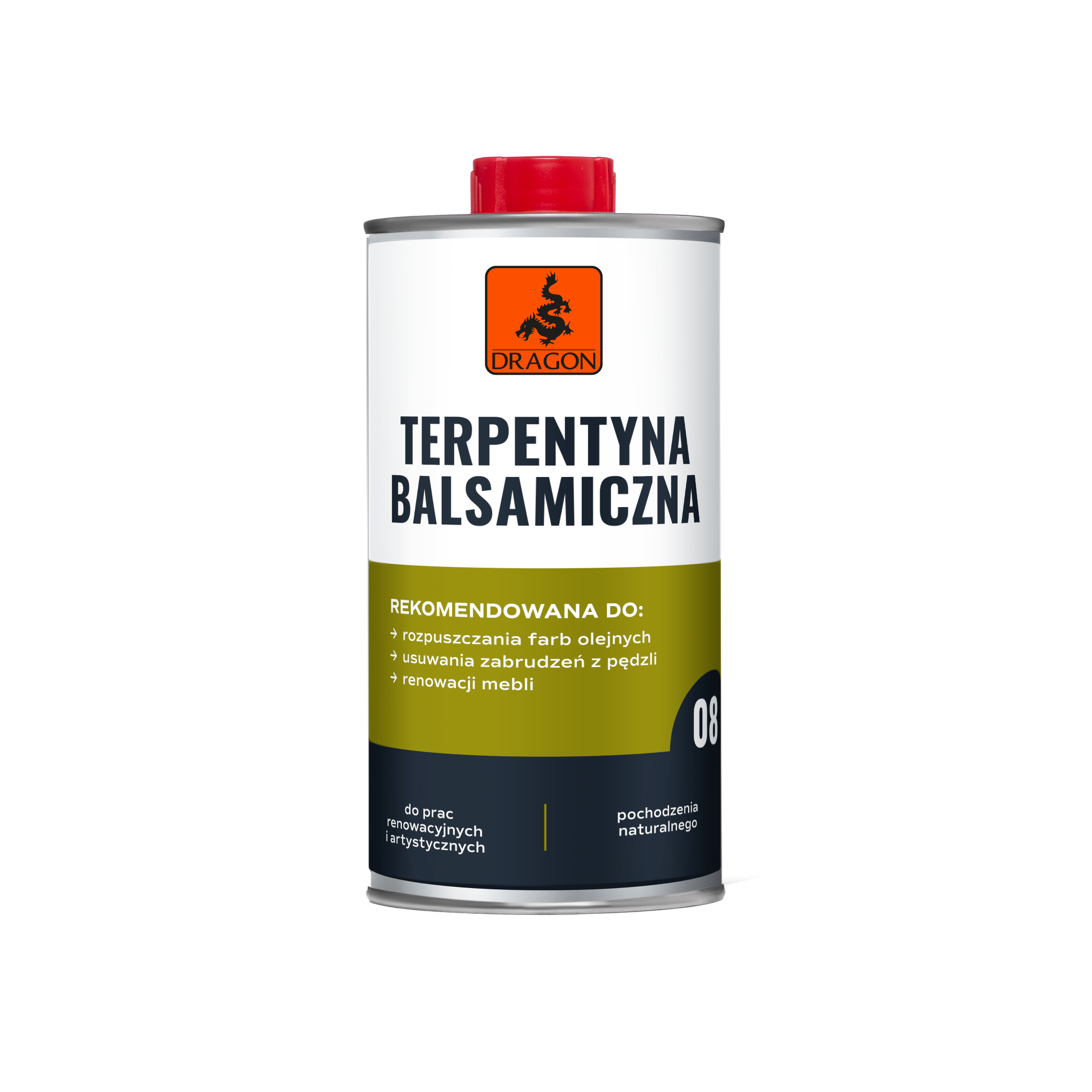 Rozpuszczalnik TERPENTYNA BALSAMICZNA 0.5 l Pochodzenia naturalnego DRAGON