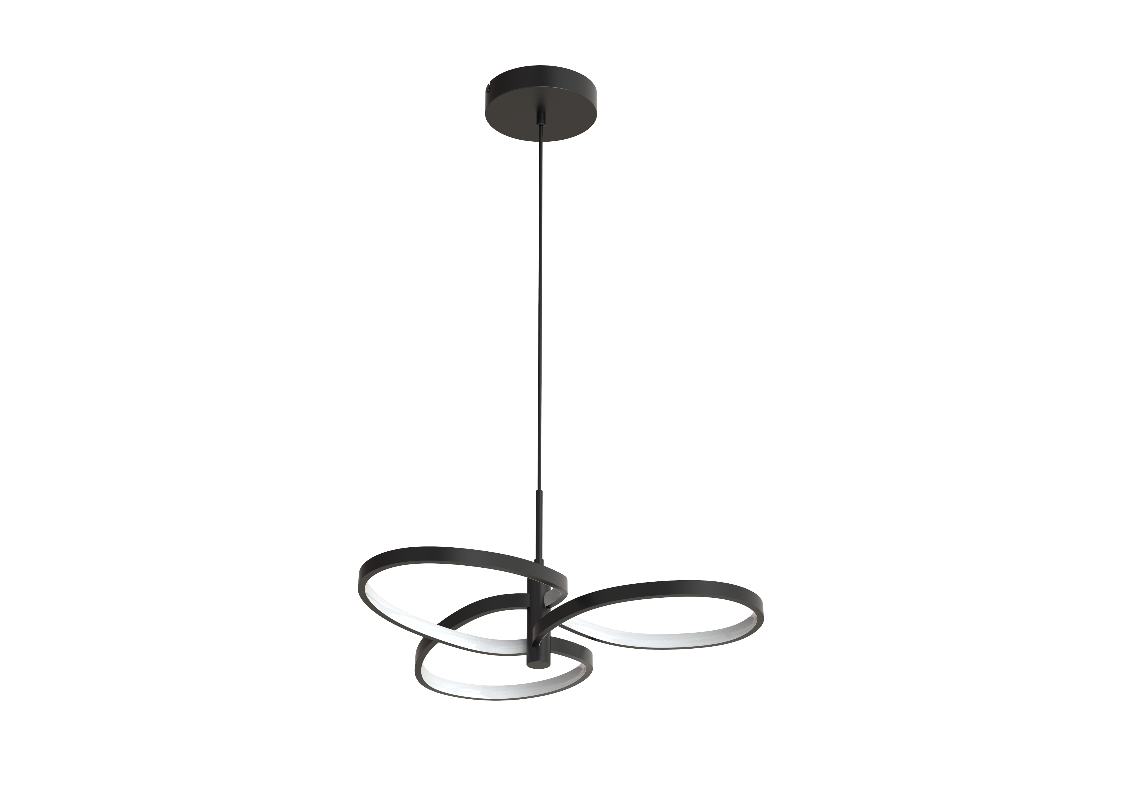 Lampa wisząca Ribbon LED 24W czarna