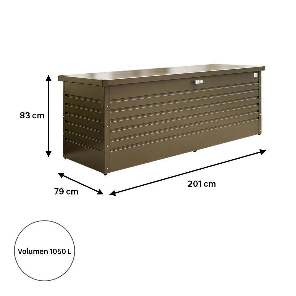 Arcón de acero ocio 200 bronce metálico