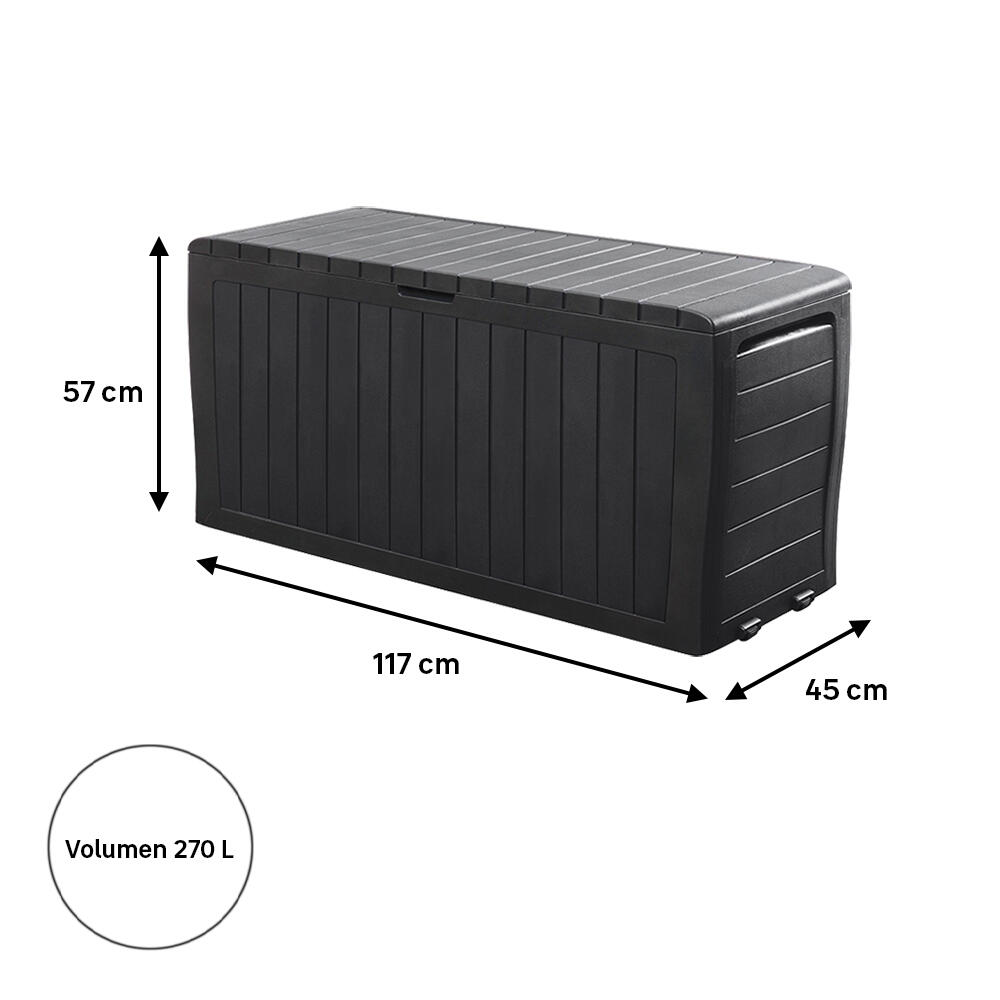Arcón de resina para exterior KETER Marvel 117 x 57 x 45 cm y capacidad de 270 L - 2