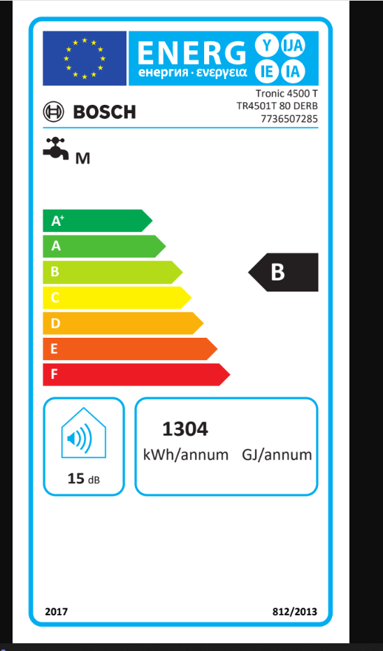 Elektryczny akumulacyjny podgrzewacz wody 65 litrów TR4501T 80 DERB BOSCH - 5