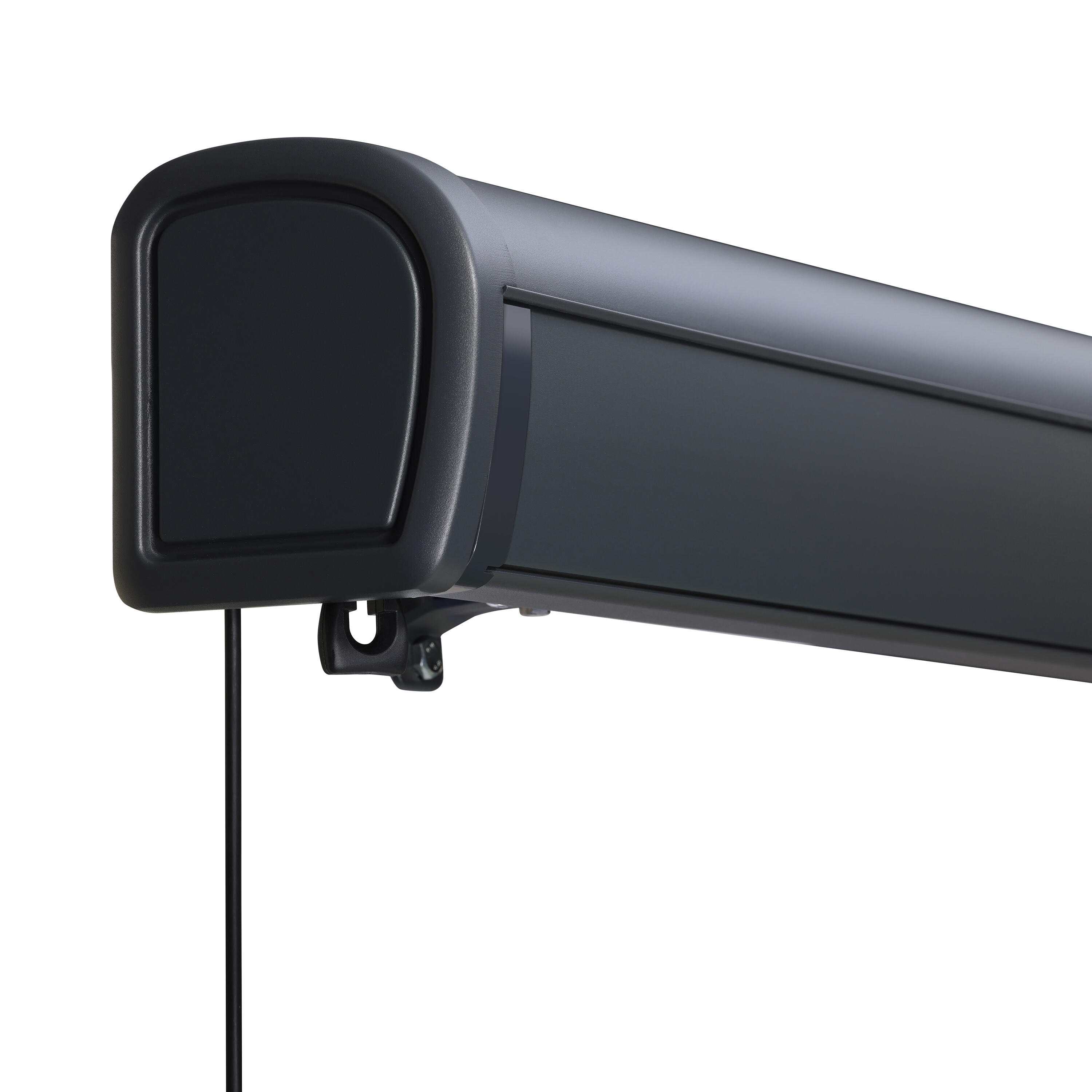 Toldo brazo extensible 2.95x2.5m para terraza Zefir II motorizado con mando cofre gris tela poliéster gris Naterial - 8