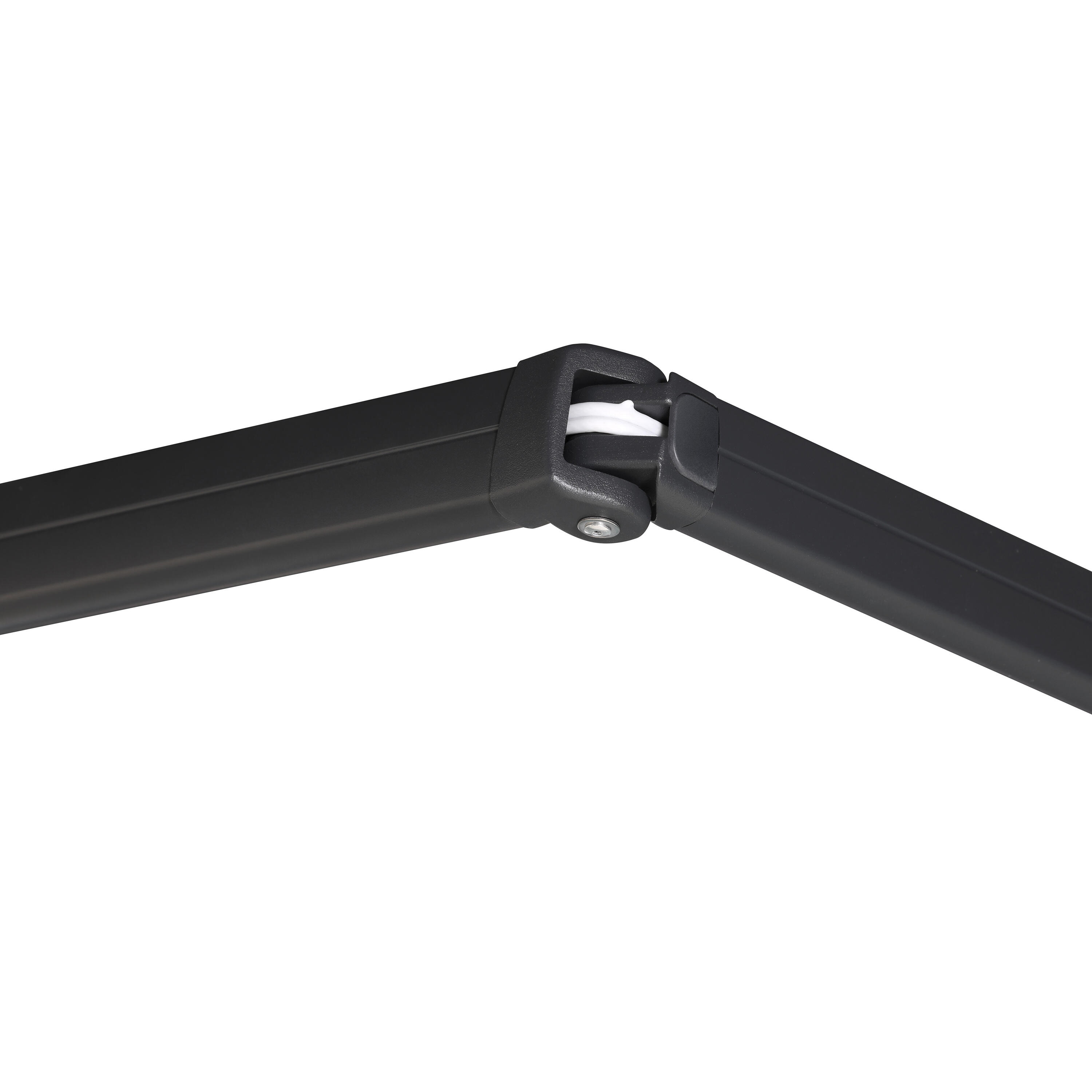 Toldo brazo extensible 2.95x2.5m para terraza Zefir II motorizado con mando cofre gris tela poliéster gris Naterial - 9