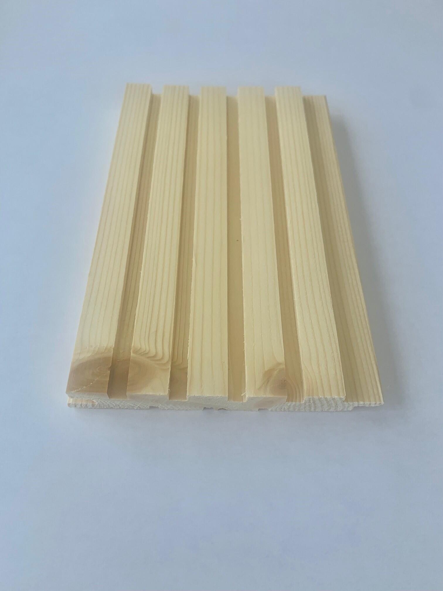 Revestimiento de pared de madera maciza abeto natural barnizado mate 13mm de espesor 1,15 m2/caja