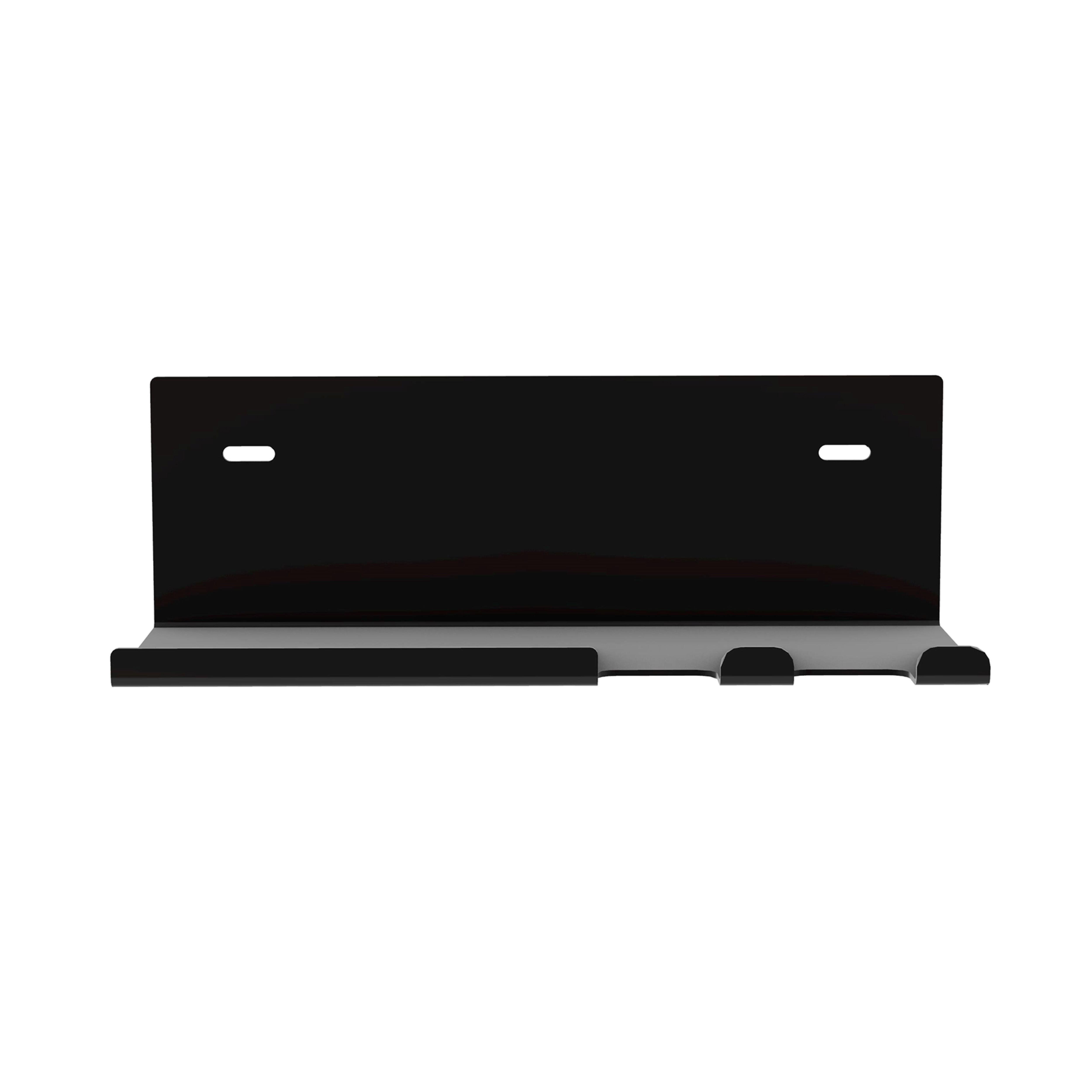 BALDA METÁLICA CON 2 COLGADORES C8817 NEGR0 215X70X90MM   - 2