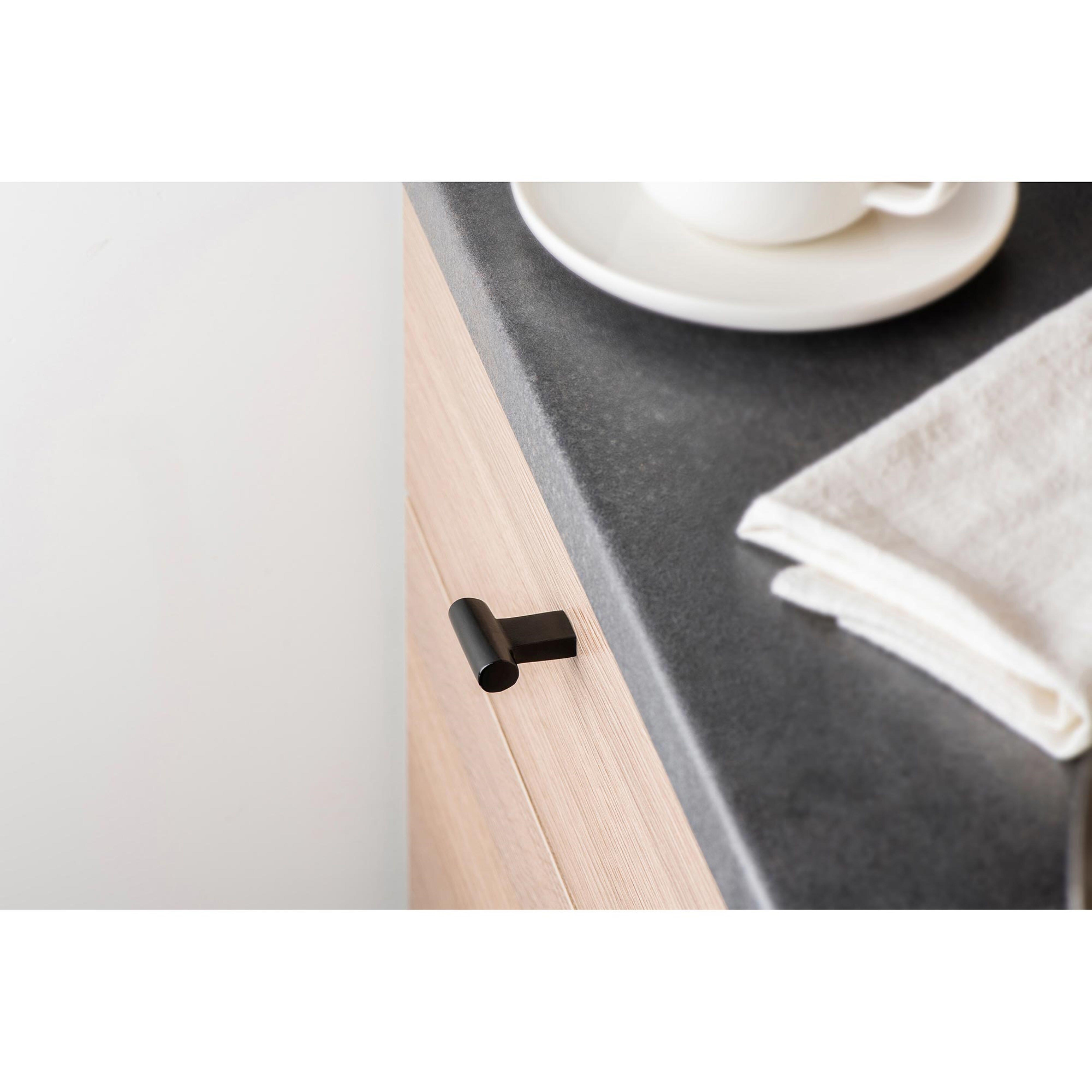 POMO METALICO FORMA T NEGRO MATE MOD 777 - 3