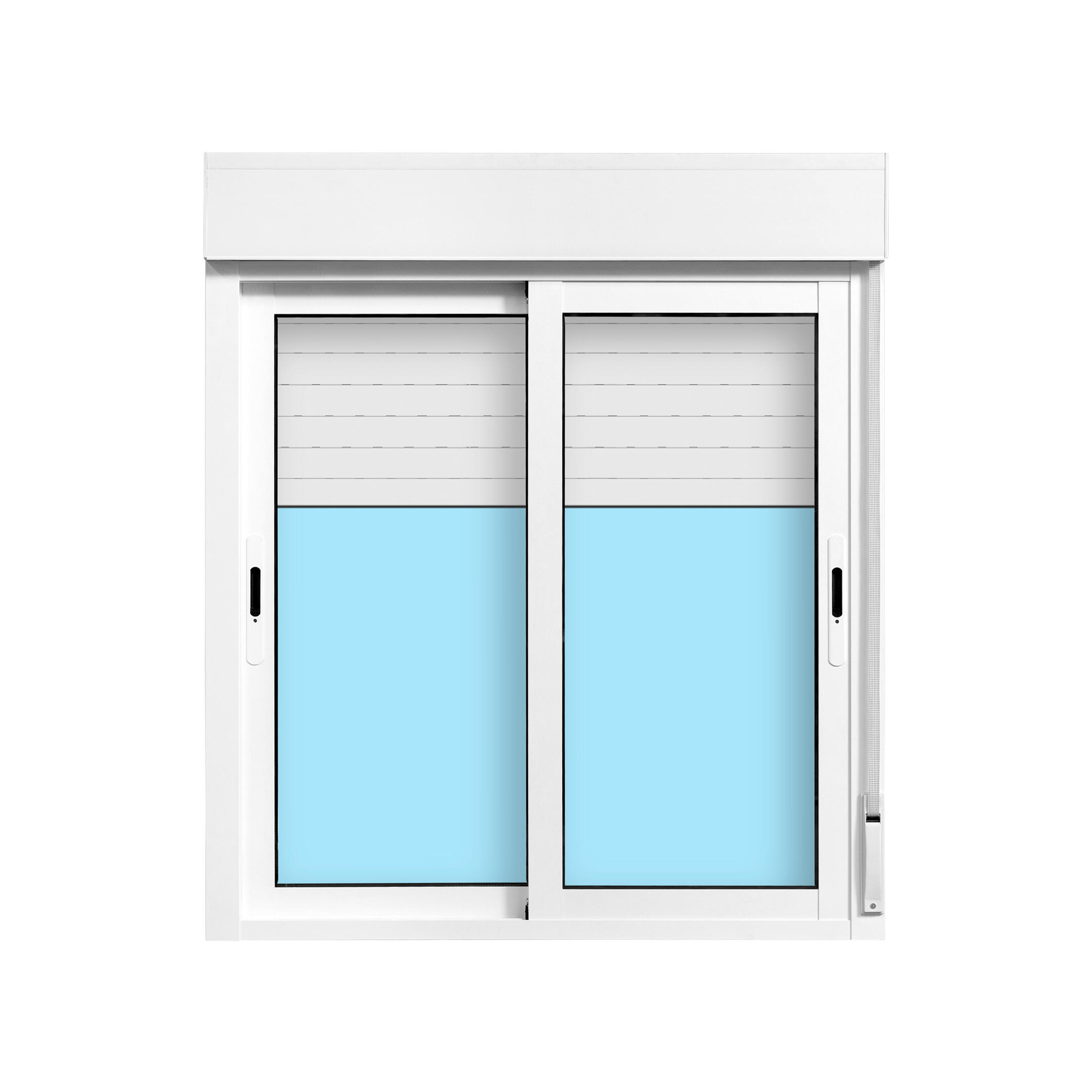 VENTANA ALUMINIO CORREDERA PERSIANA BLANCA 100X115CM - 4