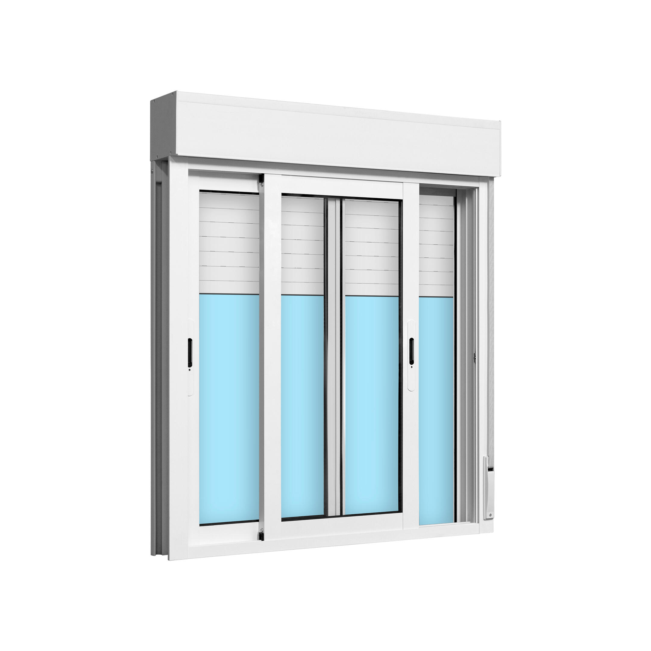 VENTANA ALUMINIO CORREDERA PERSIANA BLANCA 100X115CM - 3