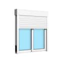 VENTANA ALUMINIO CORREDERA PERSIANA BLANCA 100X115CM - 2